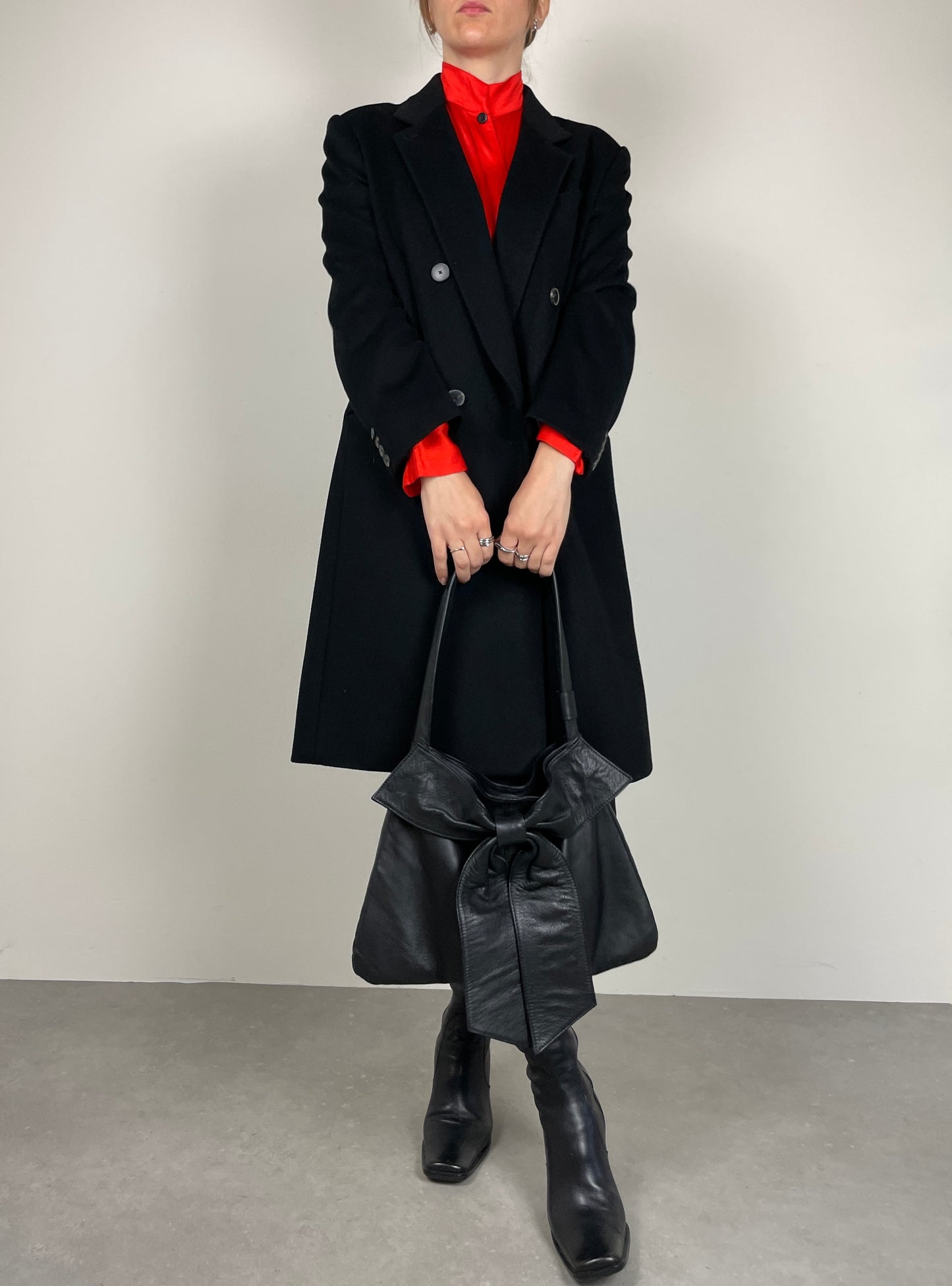Bow leather bag