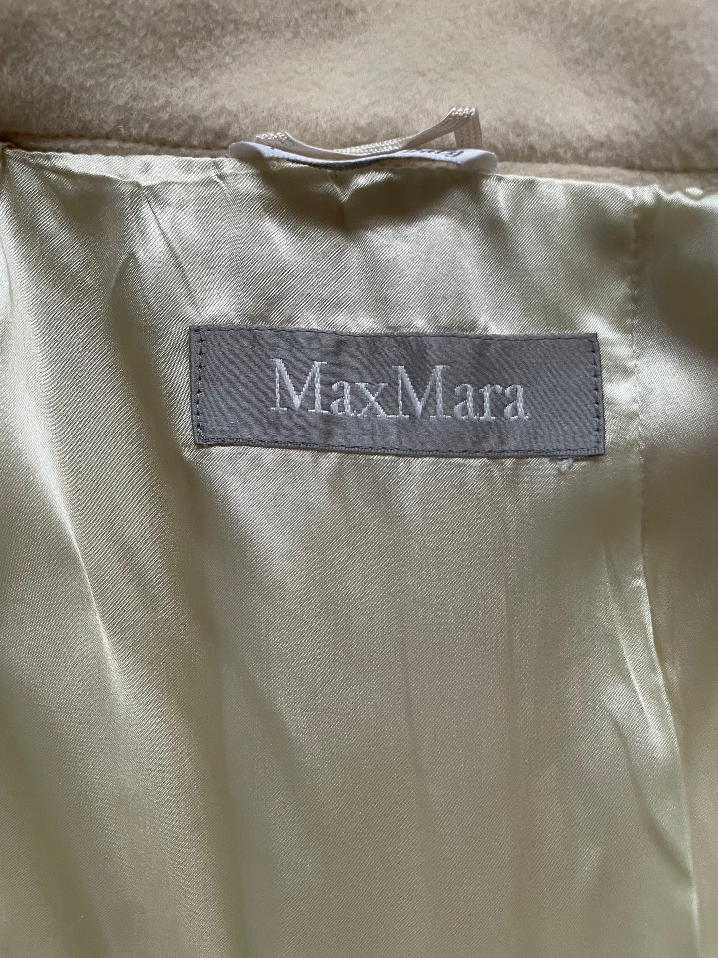MAX MARA cappotto in lana color crema