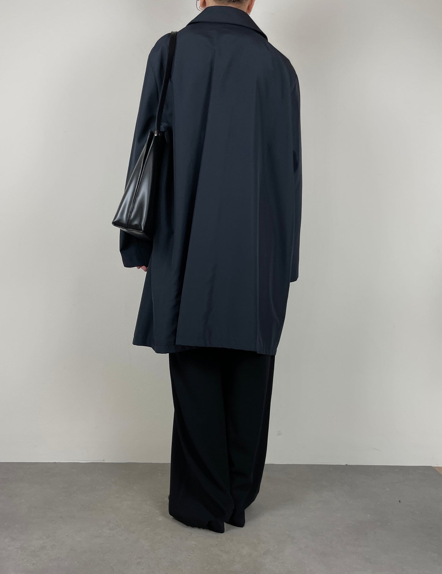 Minimal blue raincoat