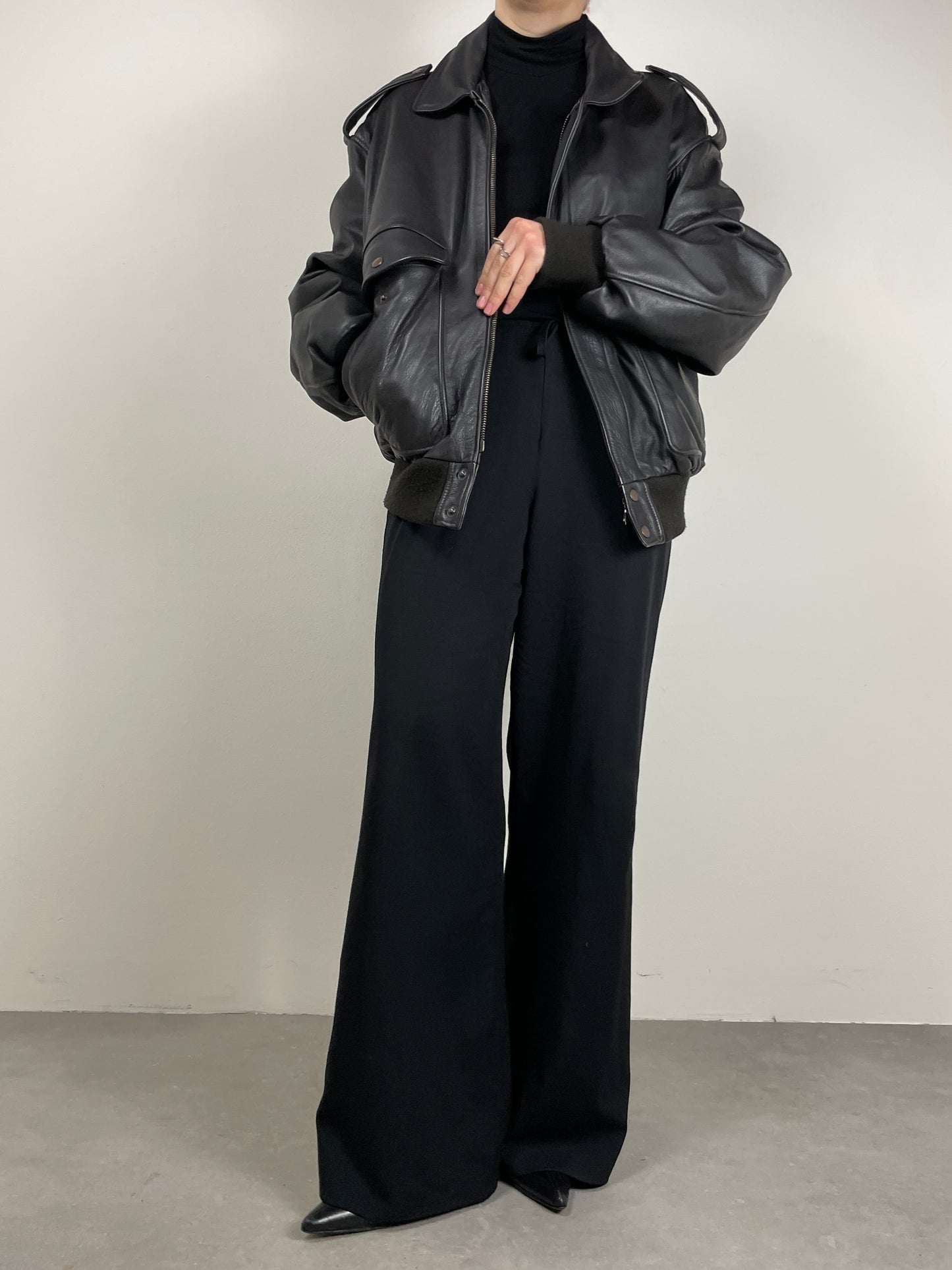 Bomber vintage in vera pelle
