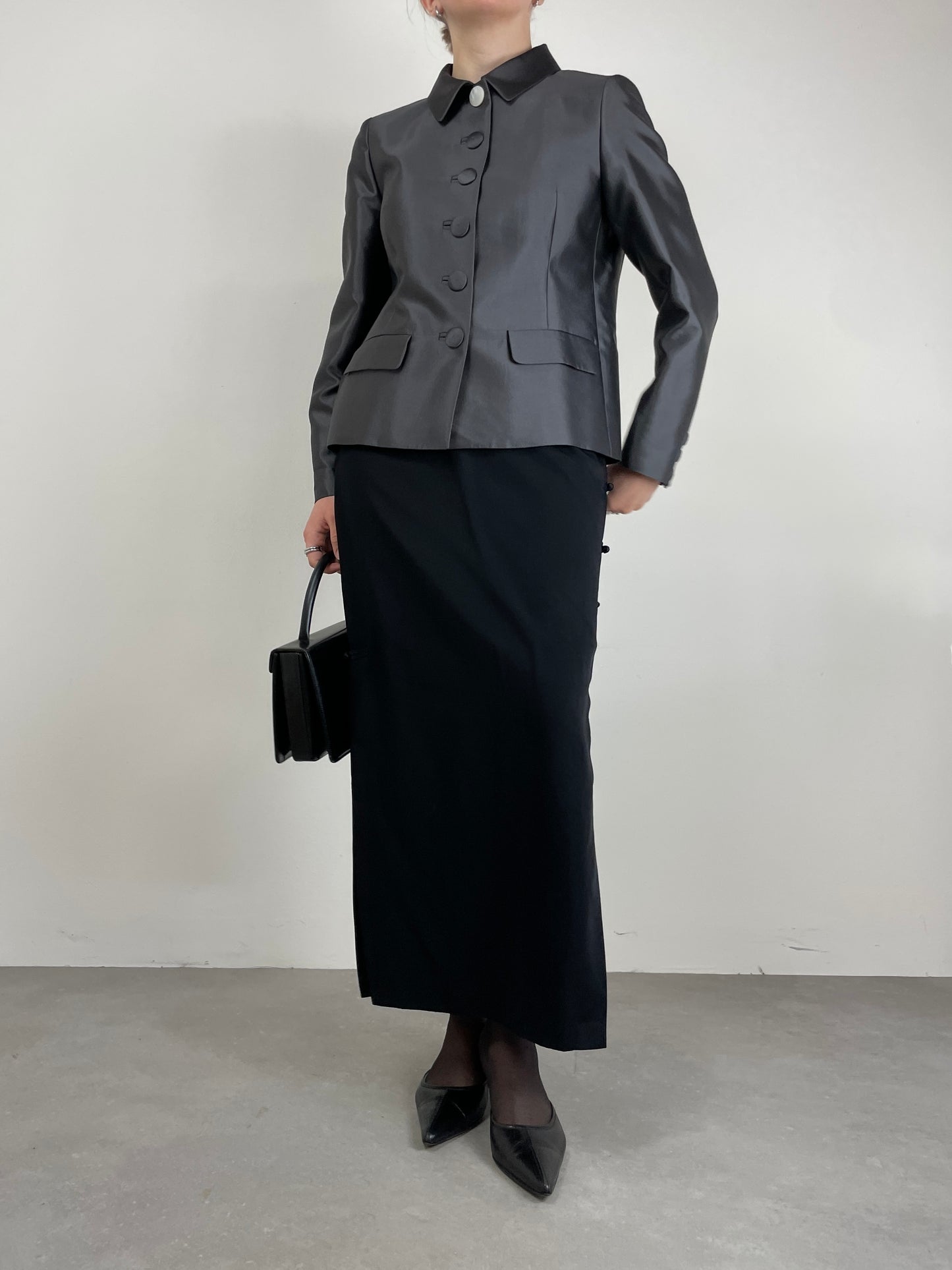 PRADA giacca in lana e seta