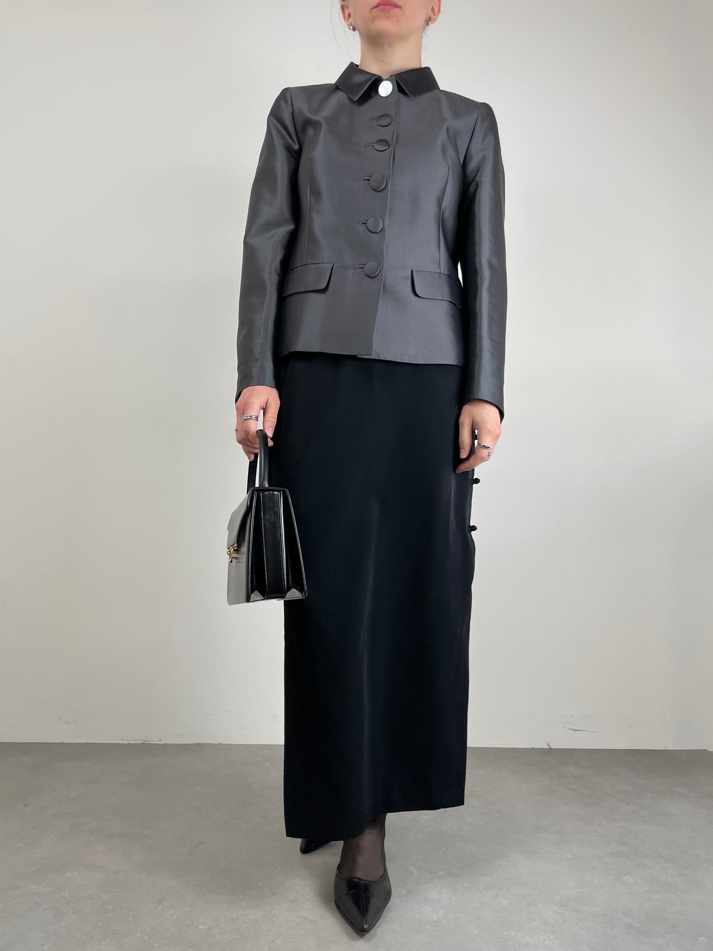 PRADA giacca in lana e seta