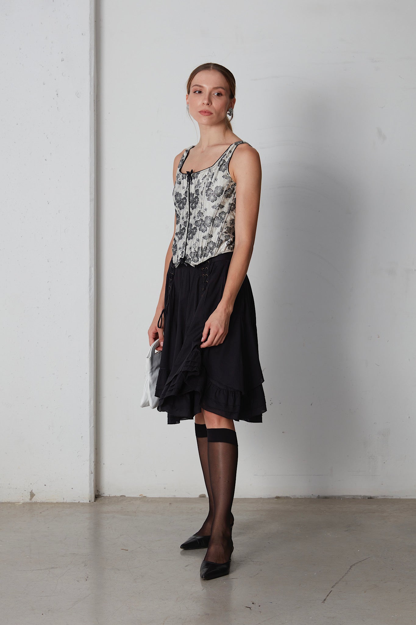 Valentino bustier in jacquard floreale