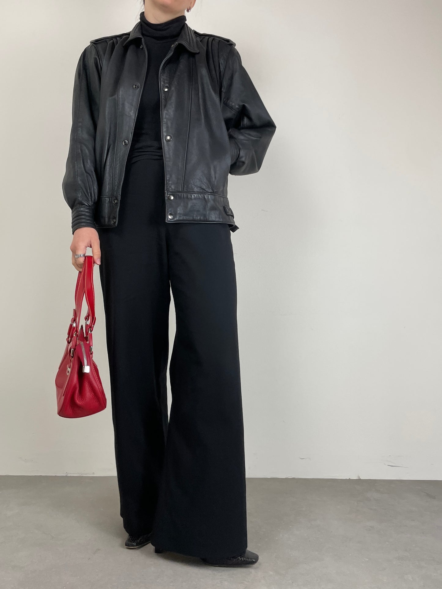 Bomber vintage in vera pelle