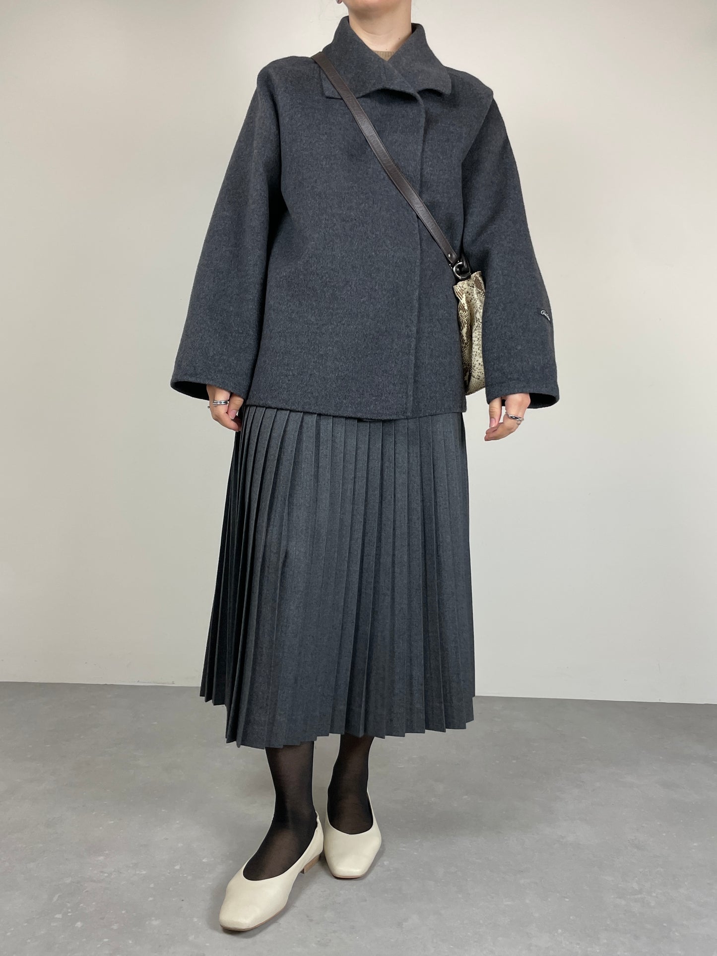 MAX MARA giacca in drap di lana e angora doppiato