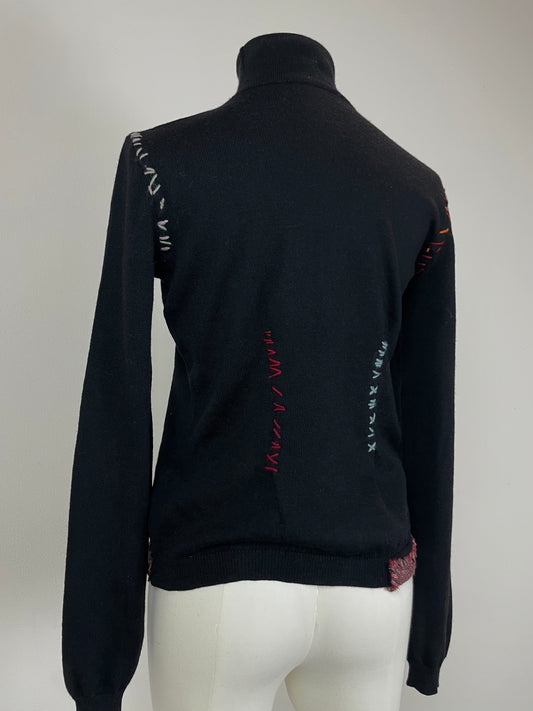 MOSCHINO maglione in lana con ricami manuali