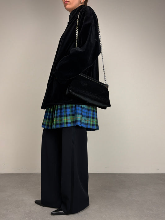 Borsa anni 70 made in Italy in velluto