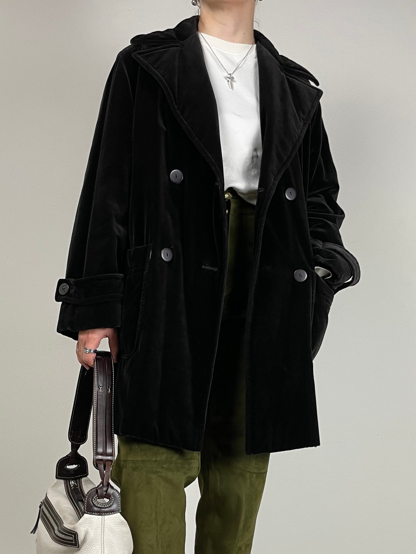 Giacca vintage in velluto marrone