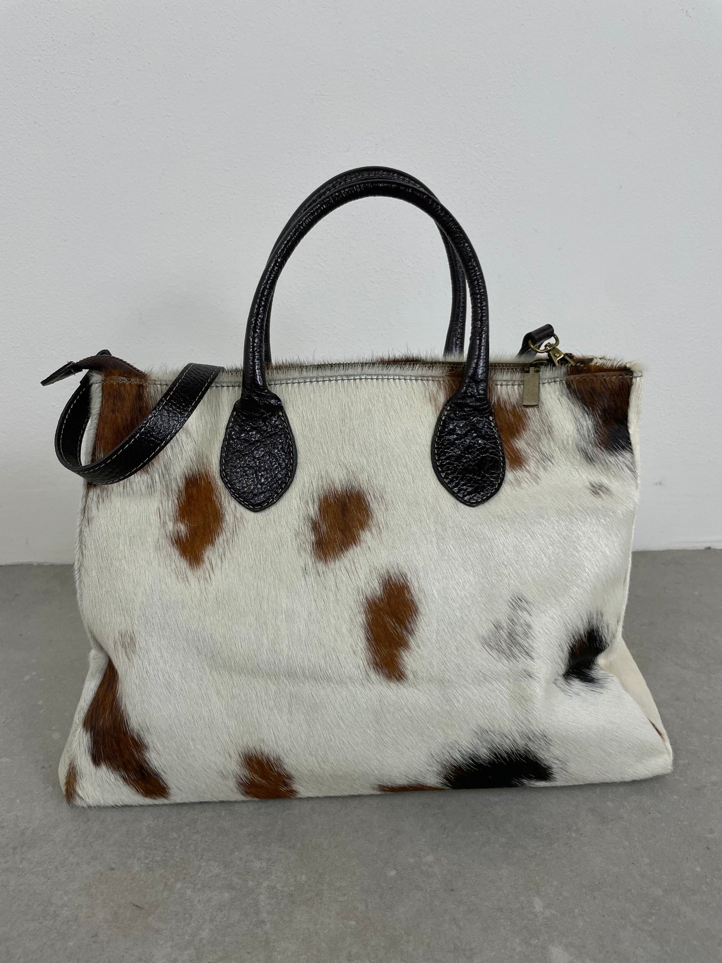 Maxi borsa in vera pelle cavallino