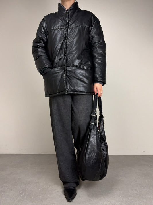 Piumino vintage in vera pelle