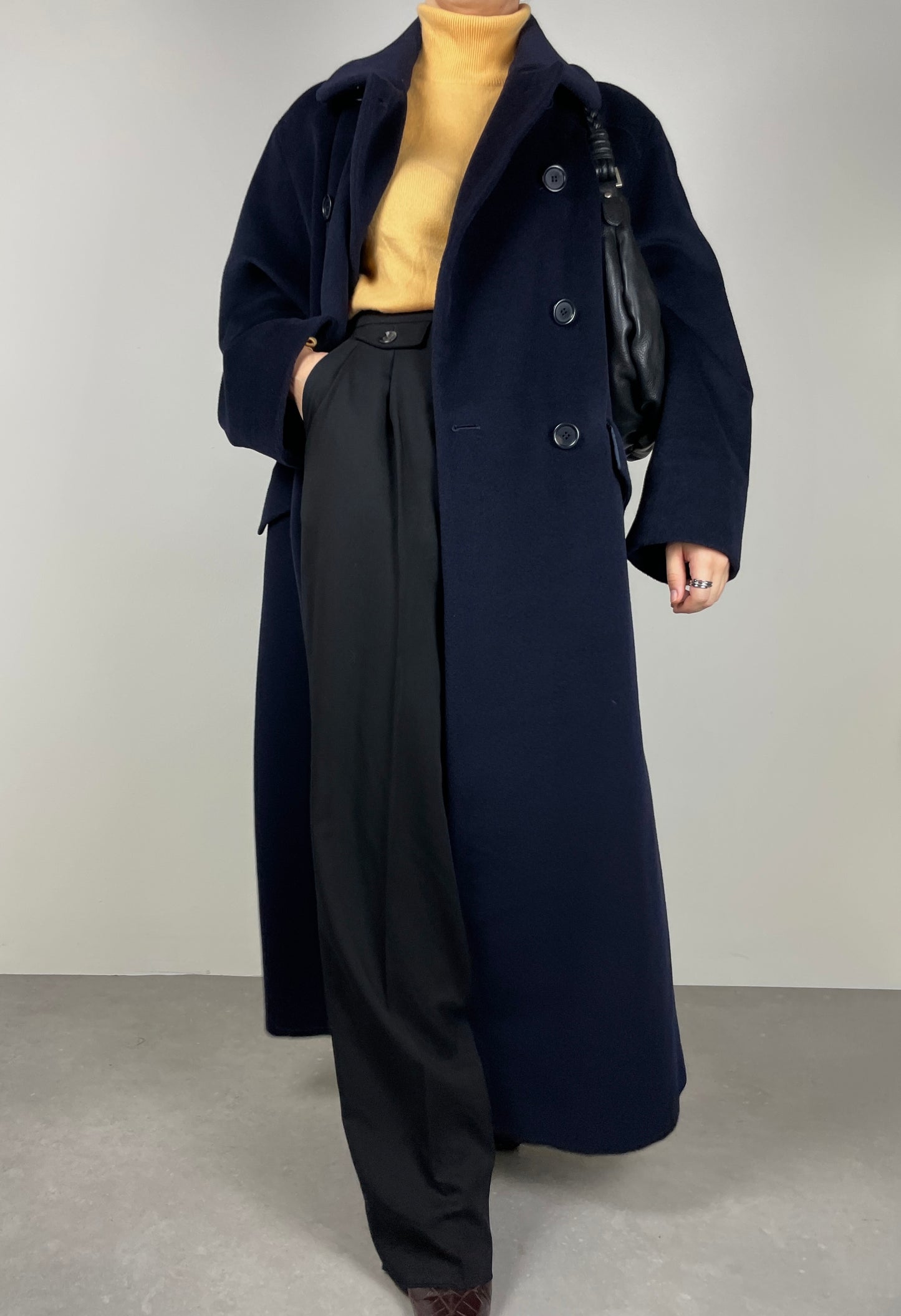 Blue Wool and cashmere new old stock coat