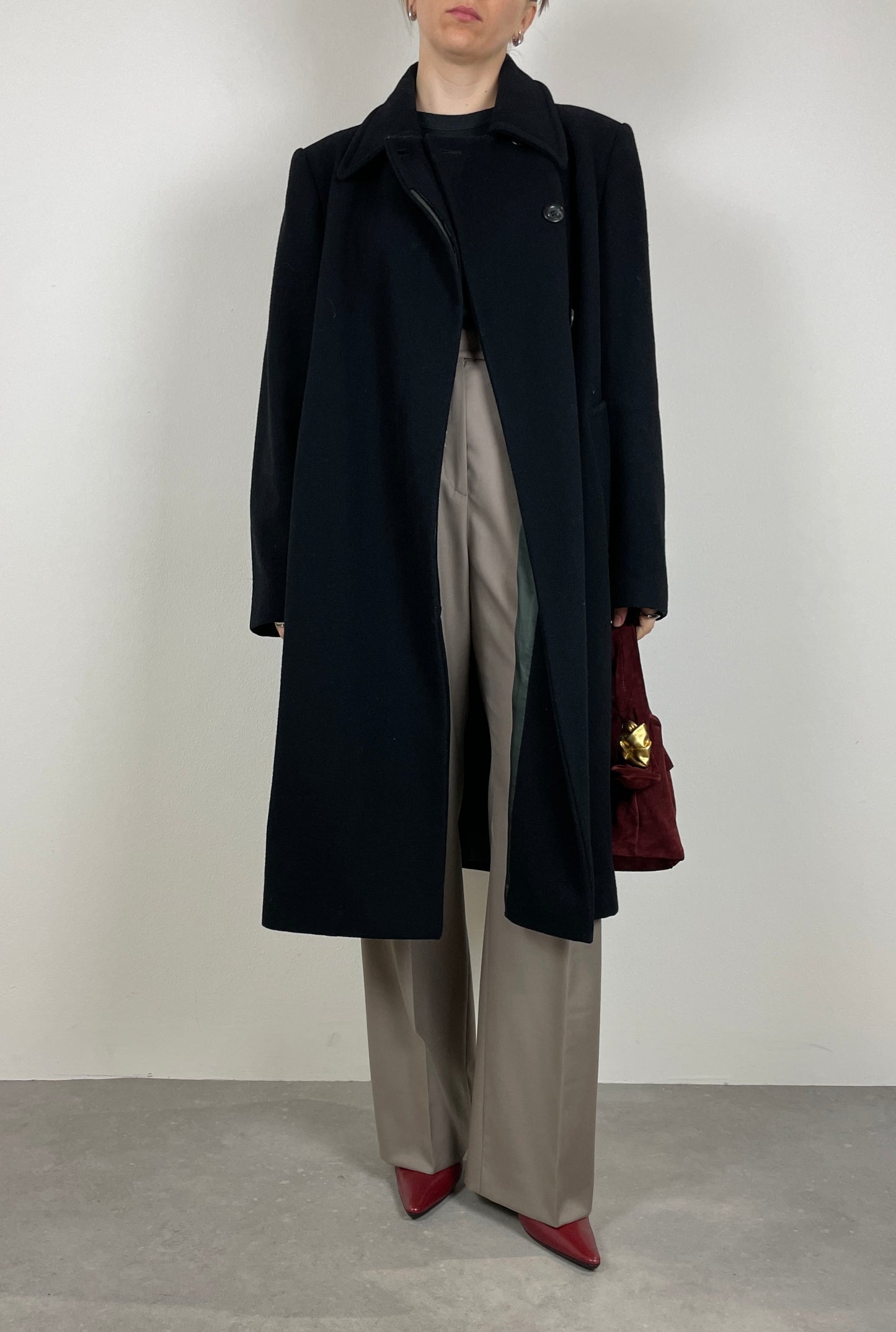 Black wool coat