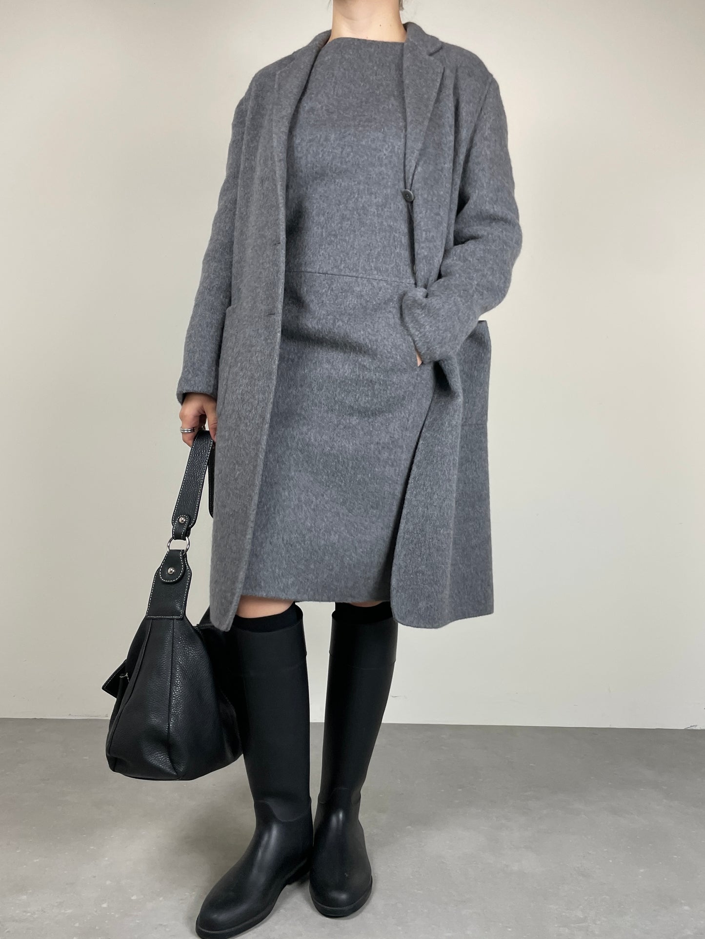 MAX MARA cappotto in drap di lana e angora doppiato