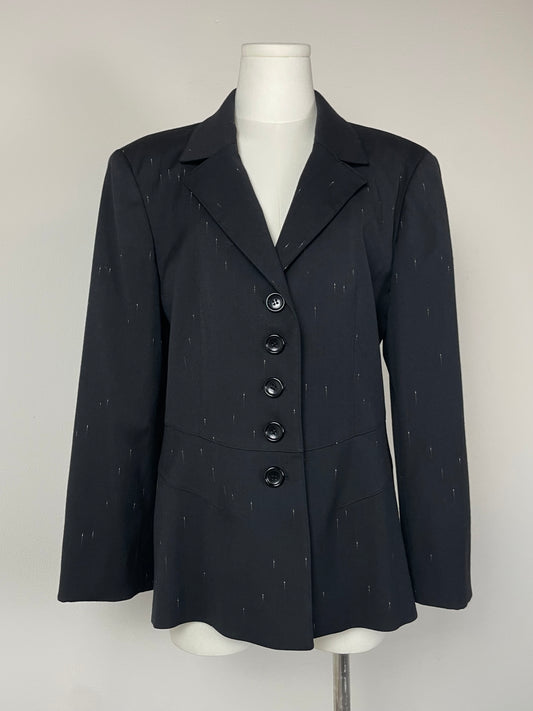 Blazer vintage in misto lana gessato