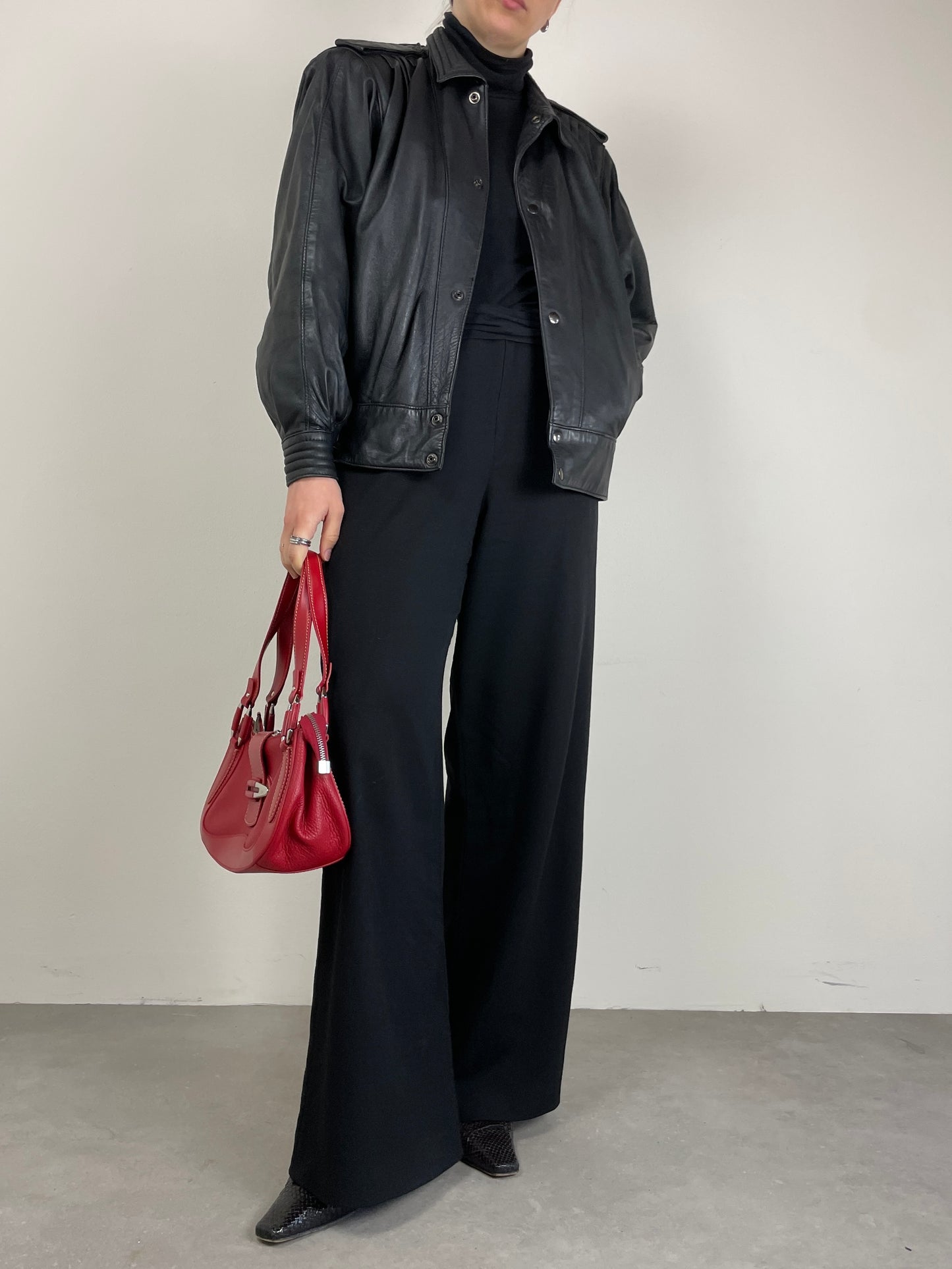 Bomber vintage in vera pelle