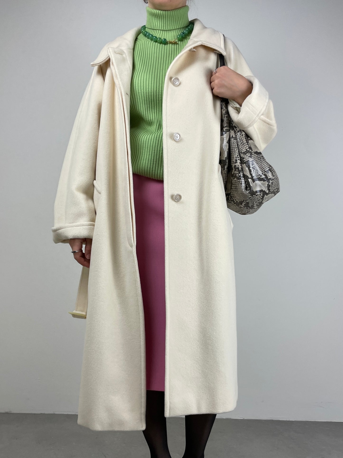 MAX MARA cappotto in lana color crema