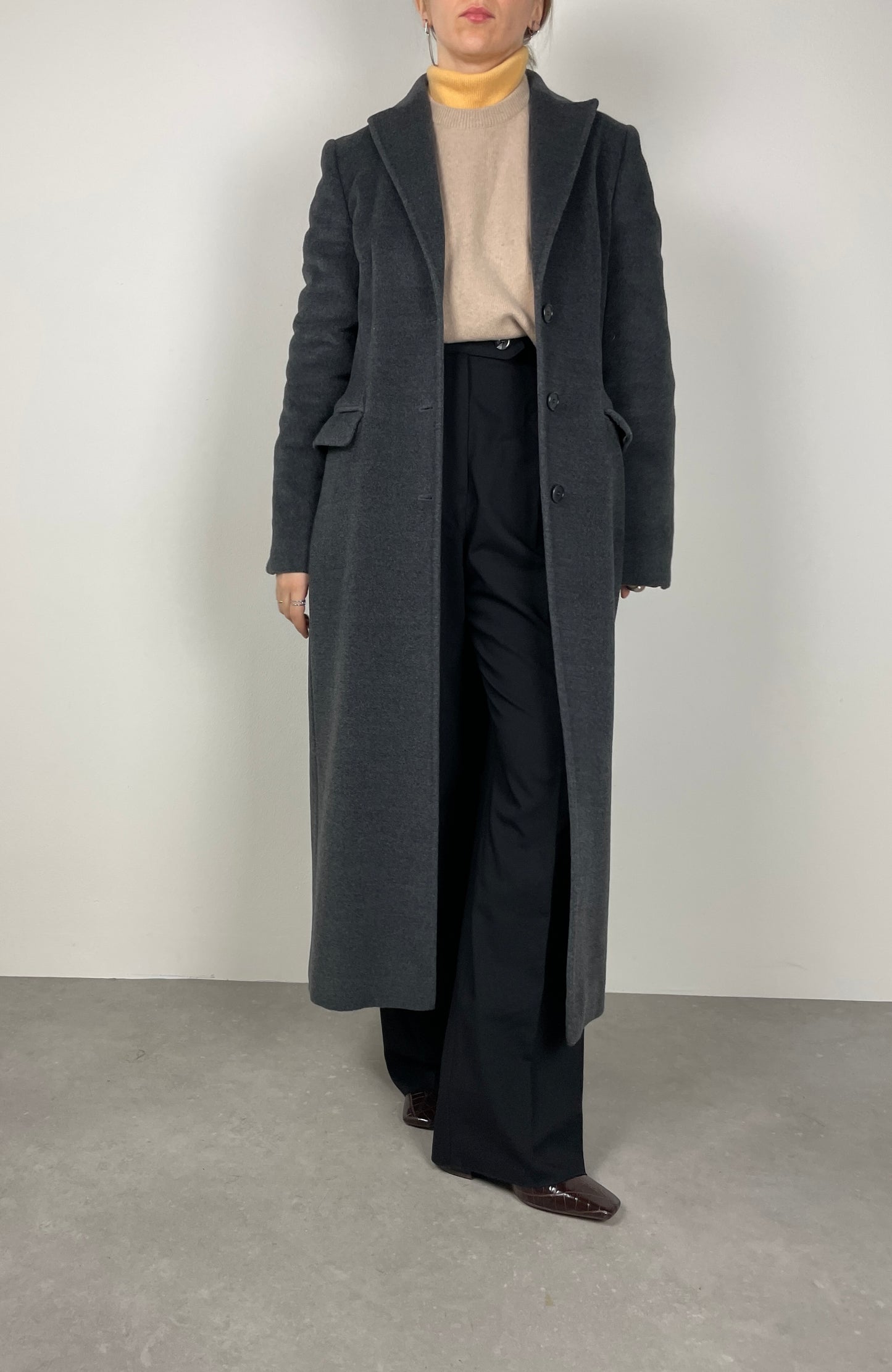 Grey wool coat