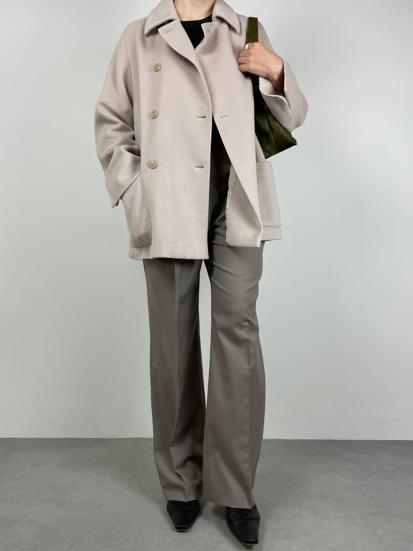 MAX MARA caban in Lana, angora e cashmere