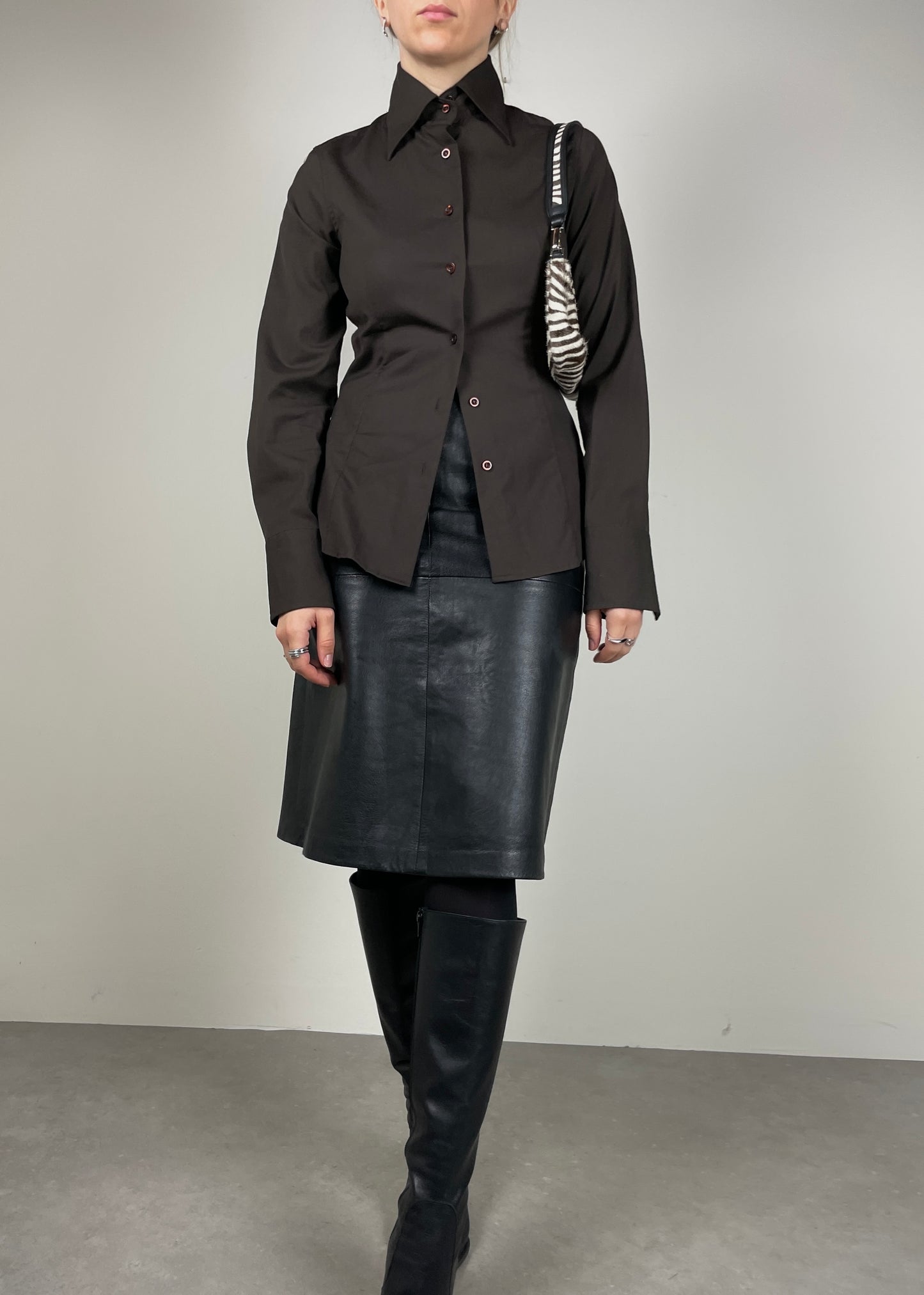 Brown wool shirt