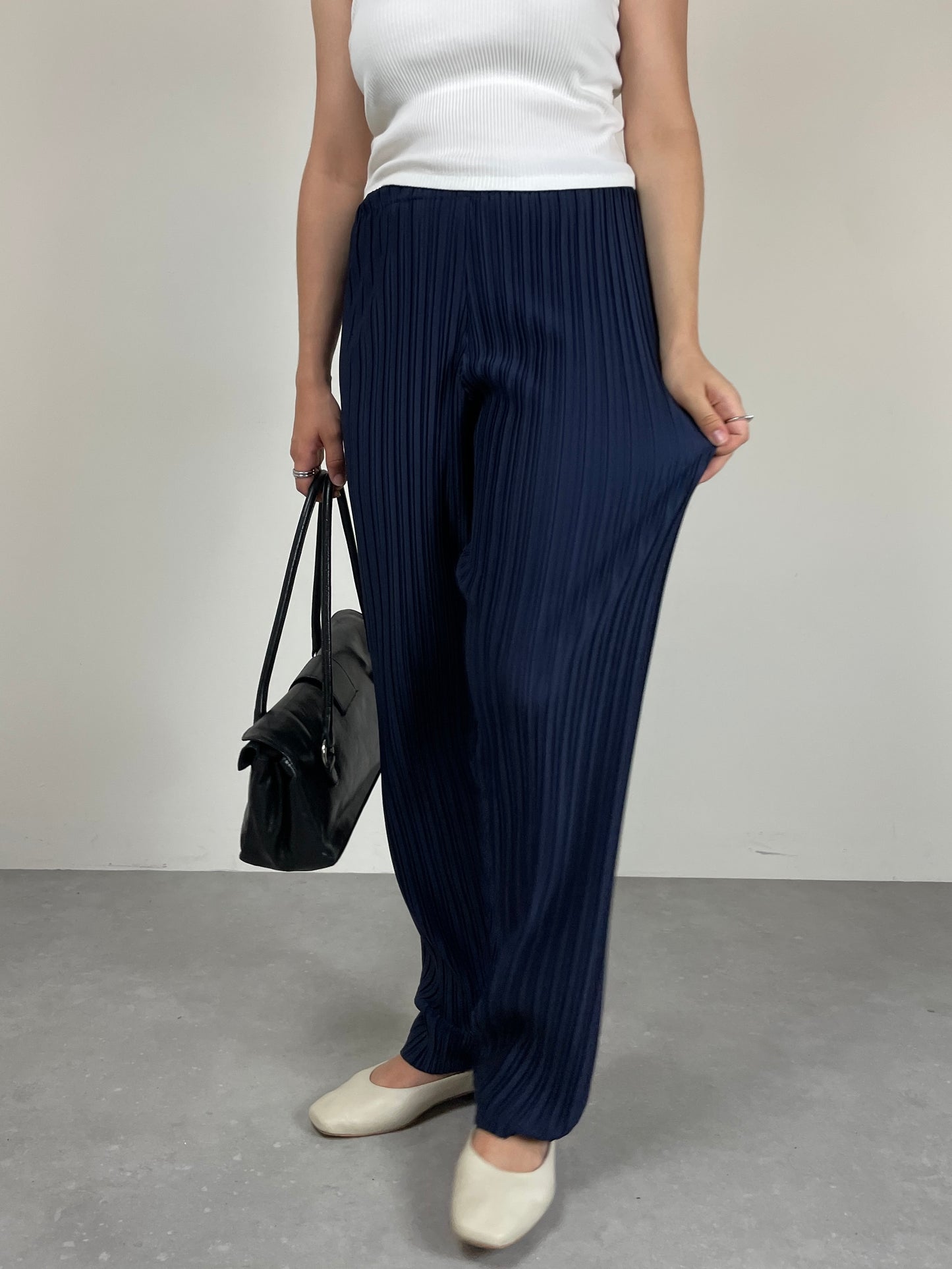 Pantalone vintage plissettato Made in France