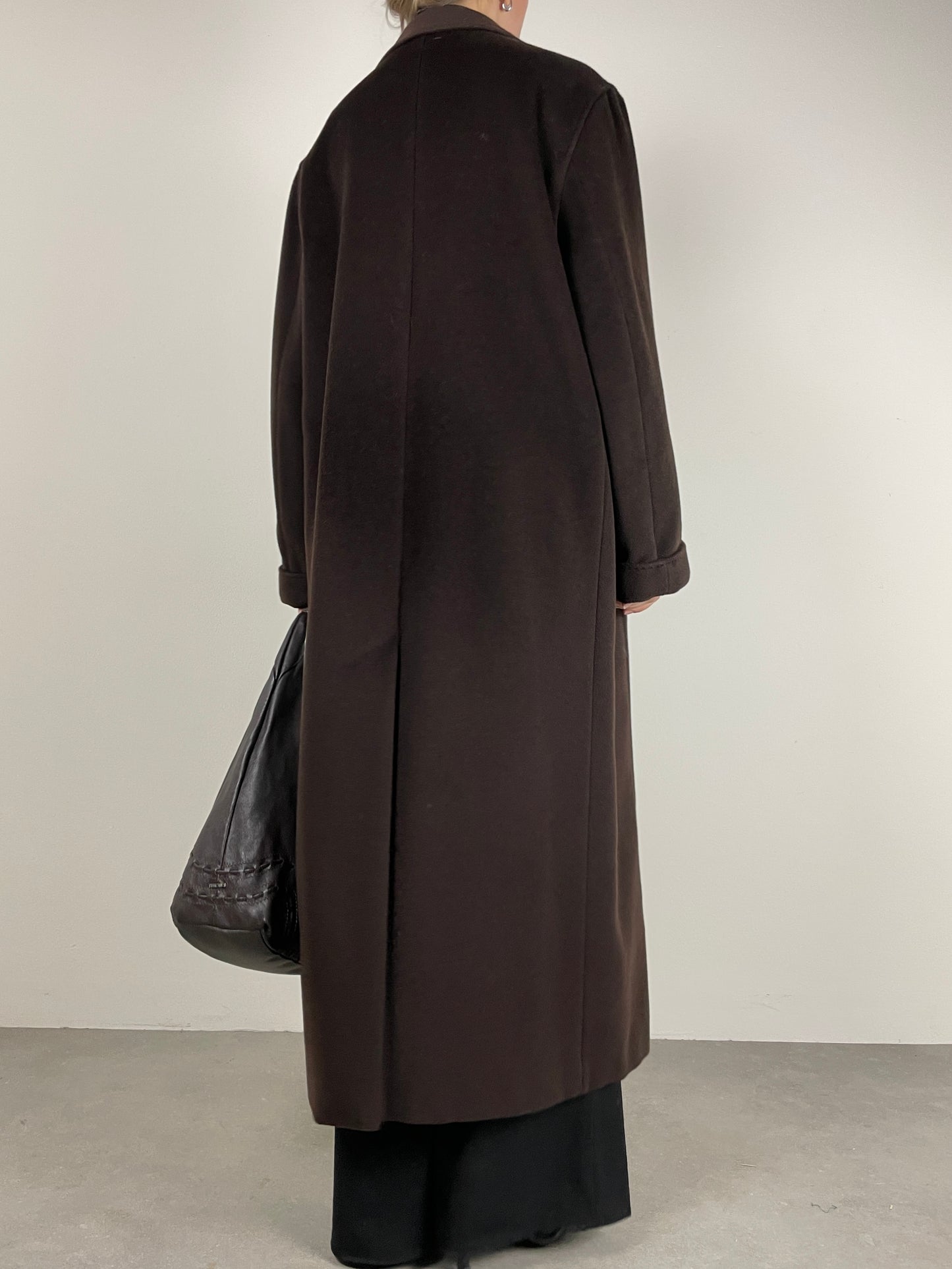Cappotto Max Mara in pura lana vergine color marrone