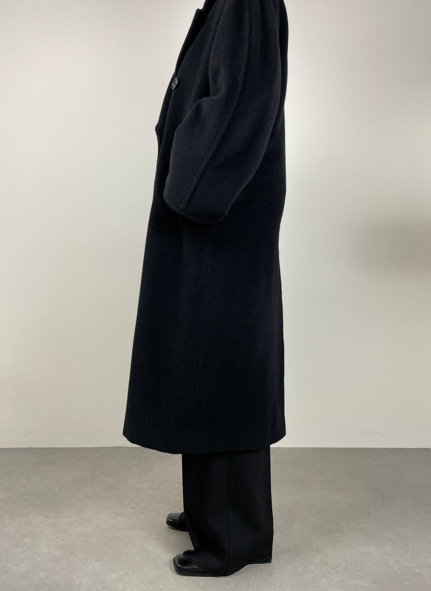 Black wool coat