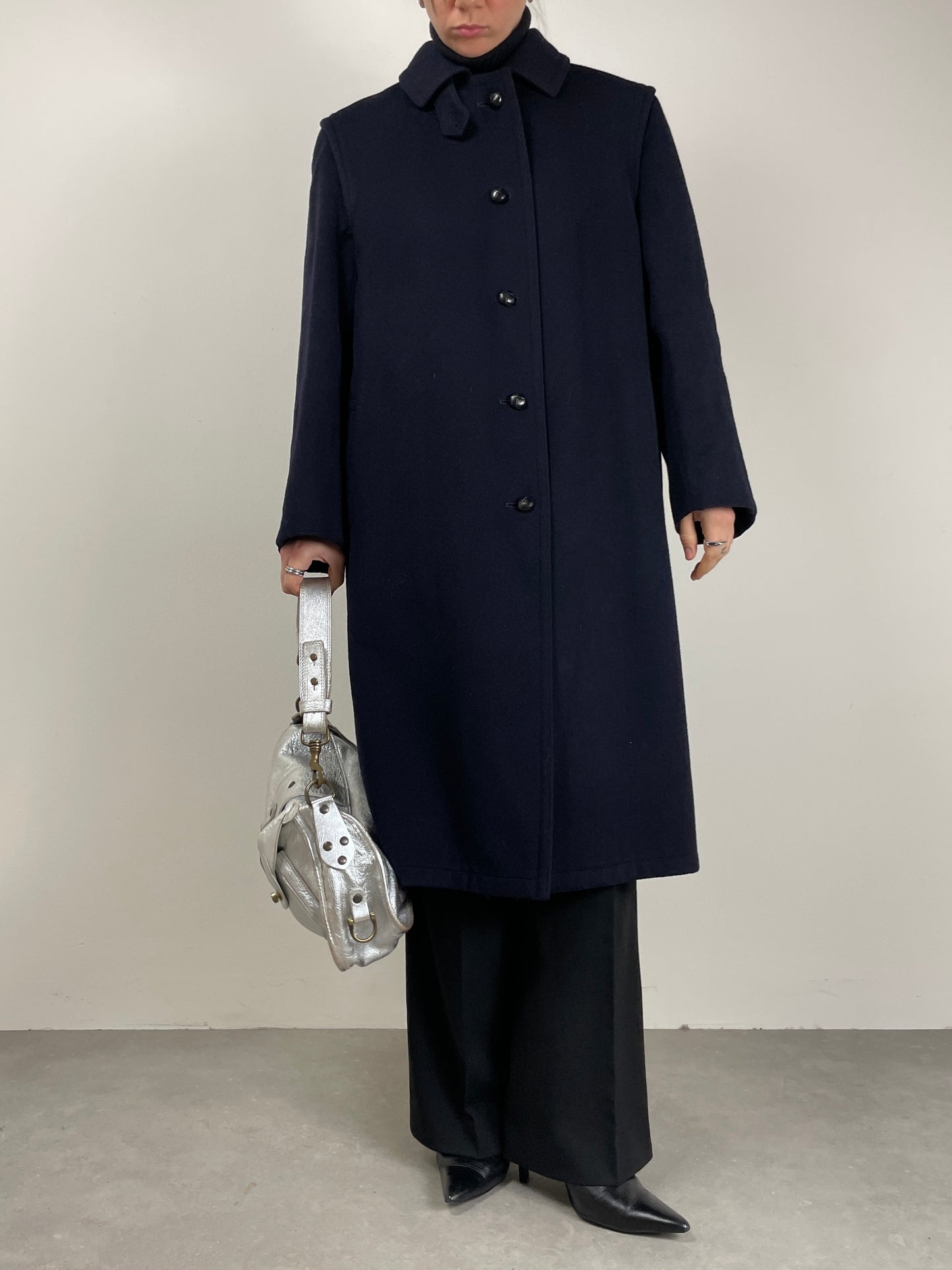 Loden Aquascutum blu in lana e alpaca