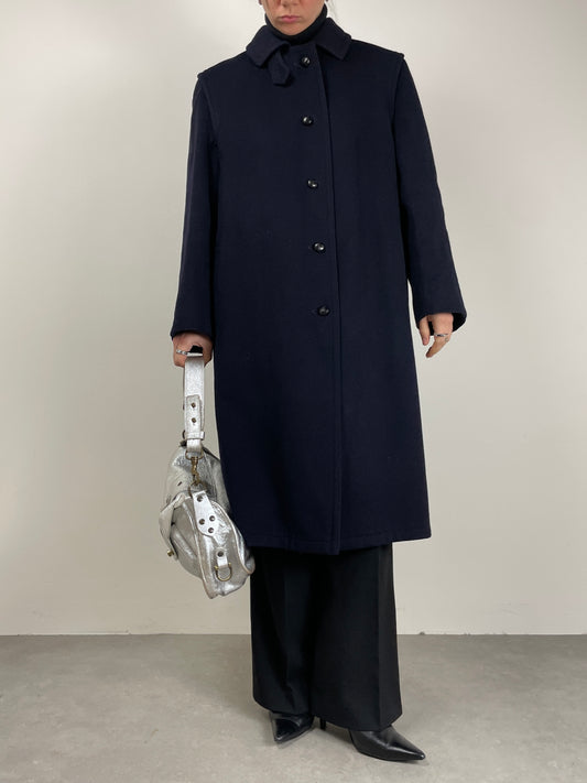 Loden Aquascutum blu in lana e alpaca