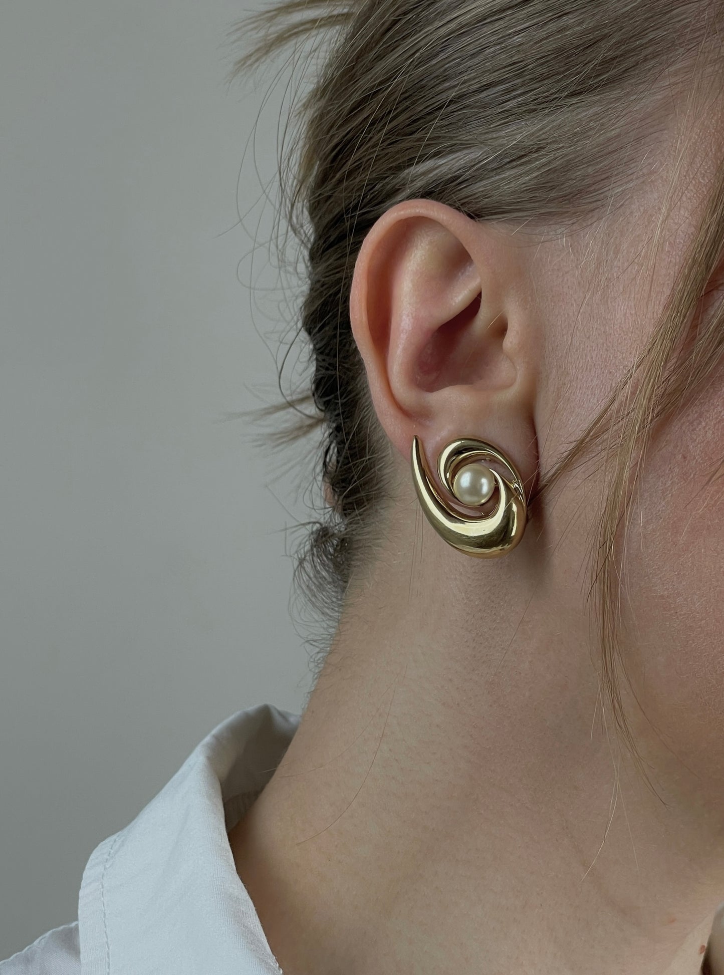 Orecchini vintage con perla