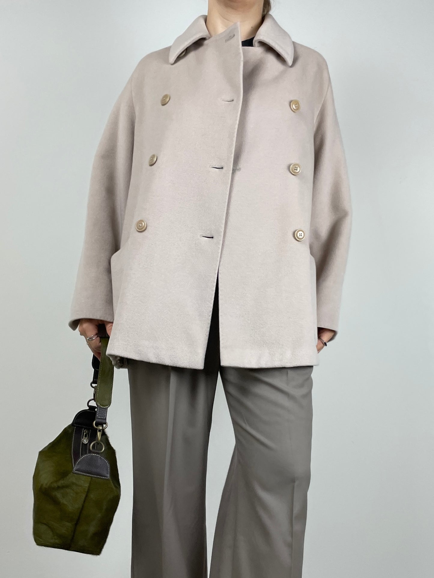 MAX MARA caban in Lana, angora e cashmere