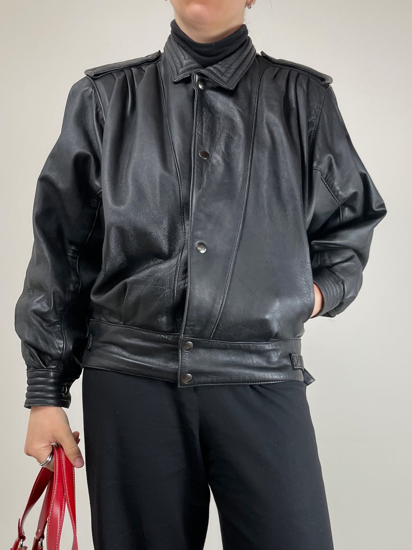 Bomber vintage in vera pelle