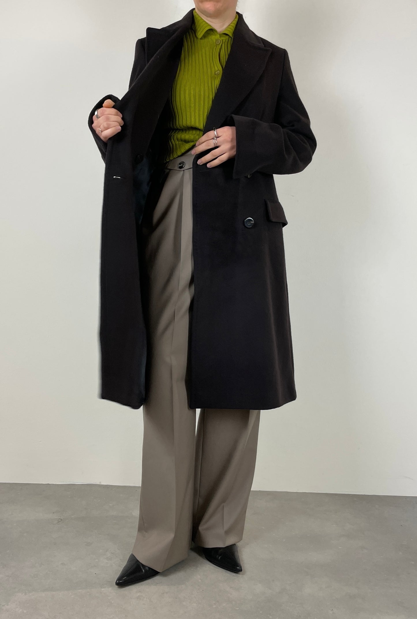 Brown virgin wool coat
