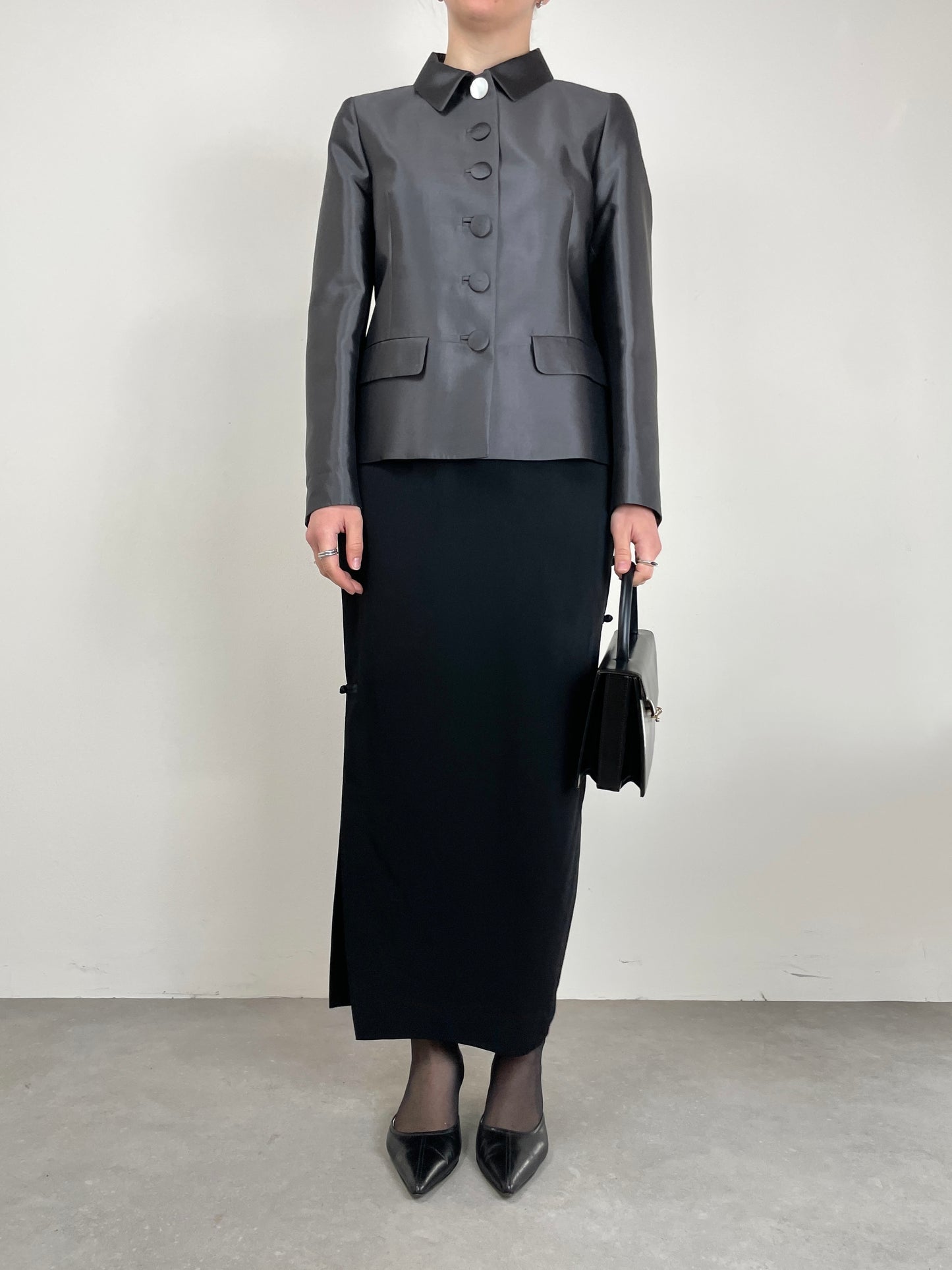 PRADA giacca in lana e seta