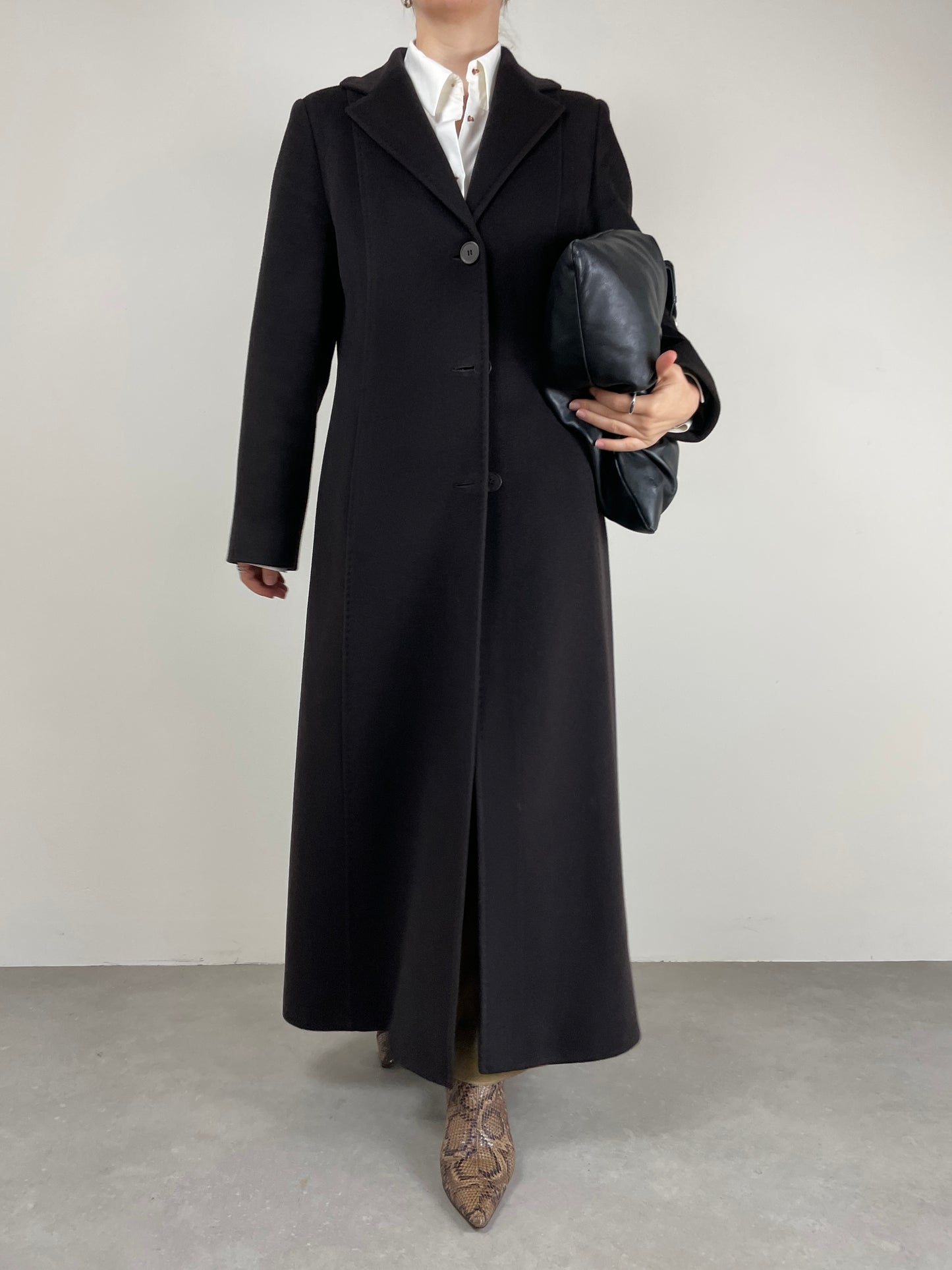 Cappotto Cinzia Rocca in babyalpaca testa di moro
