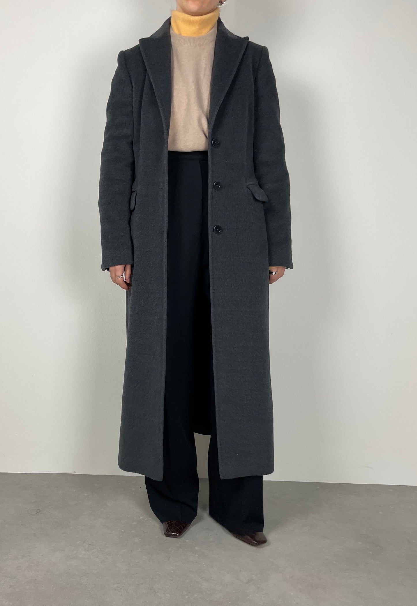 Grey wool coat