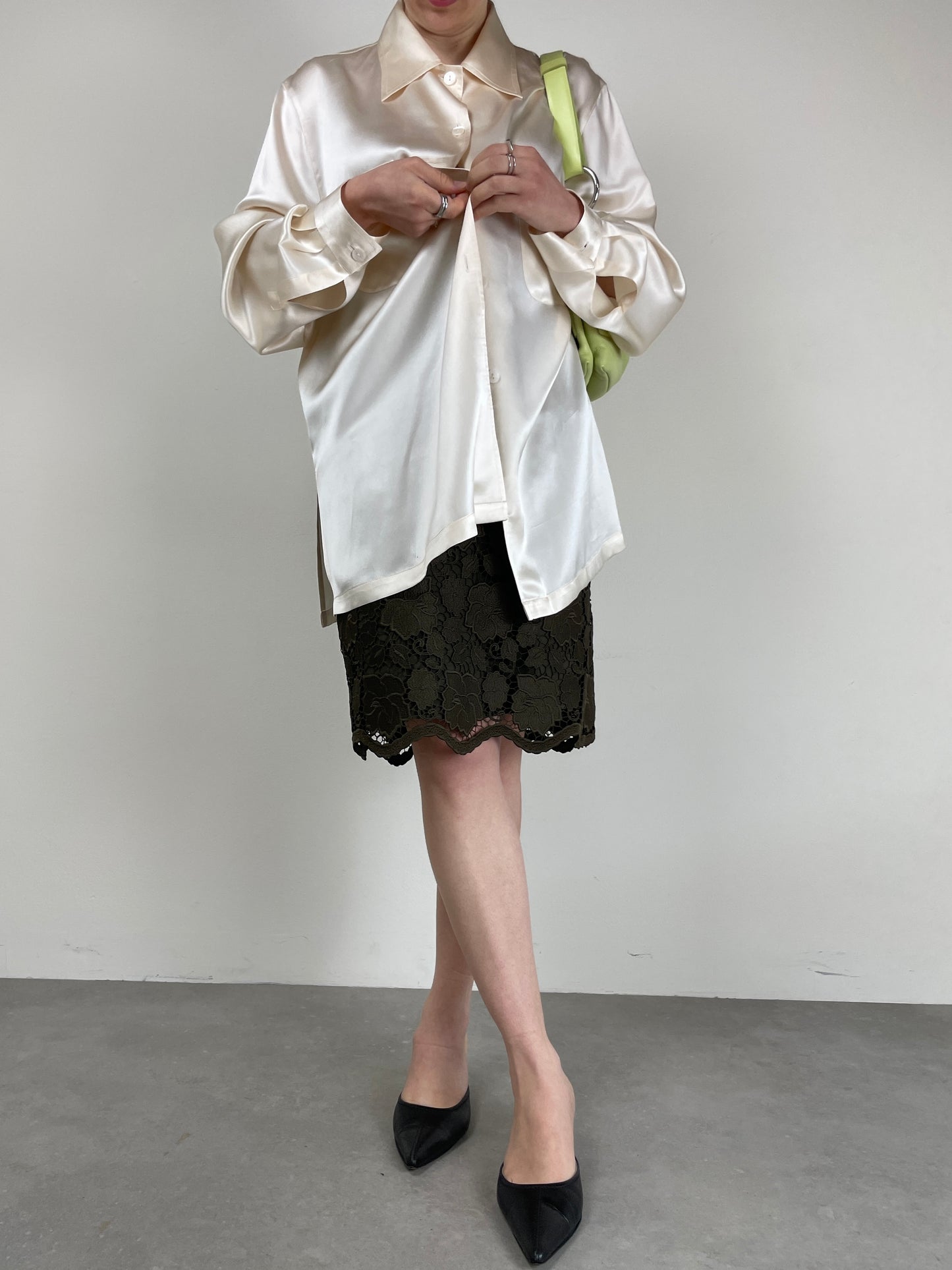 Camicia in raso di seta