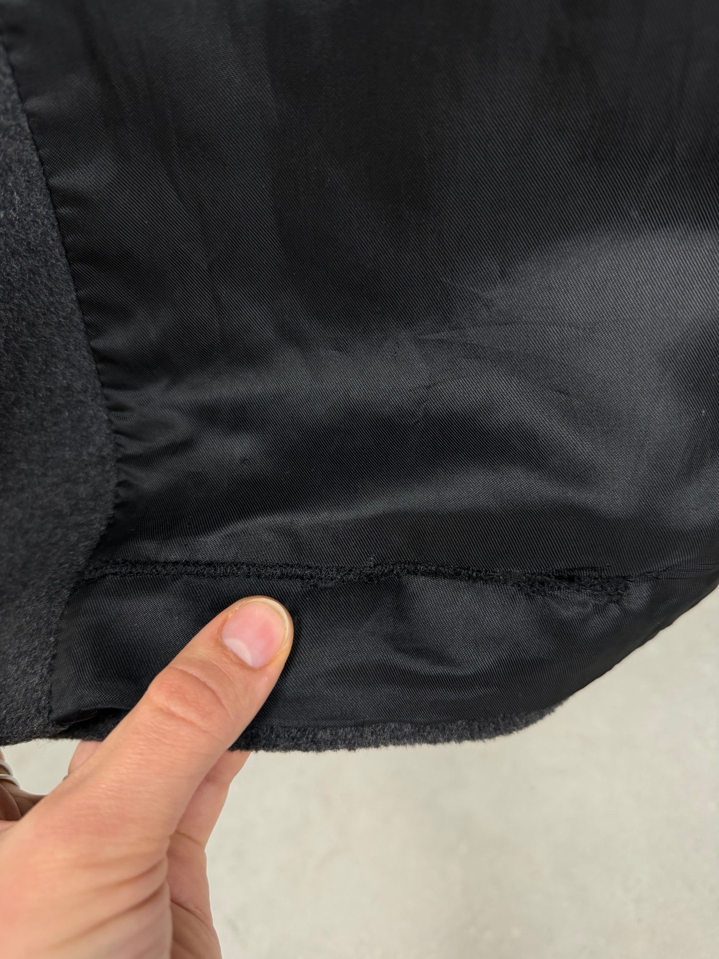 Cappotto in lana e cashmere con collo di volpe