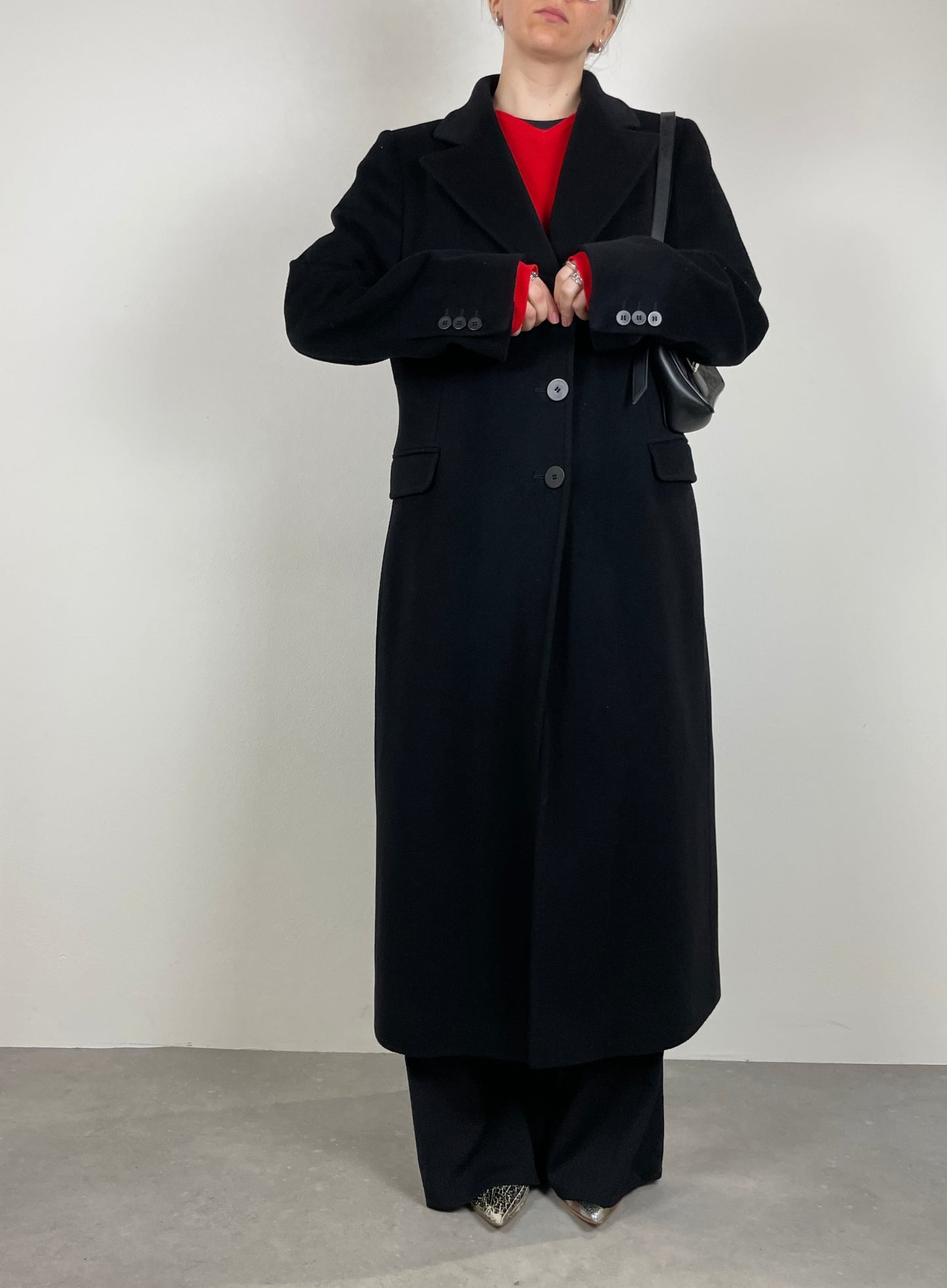 Wool black coat