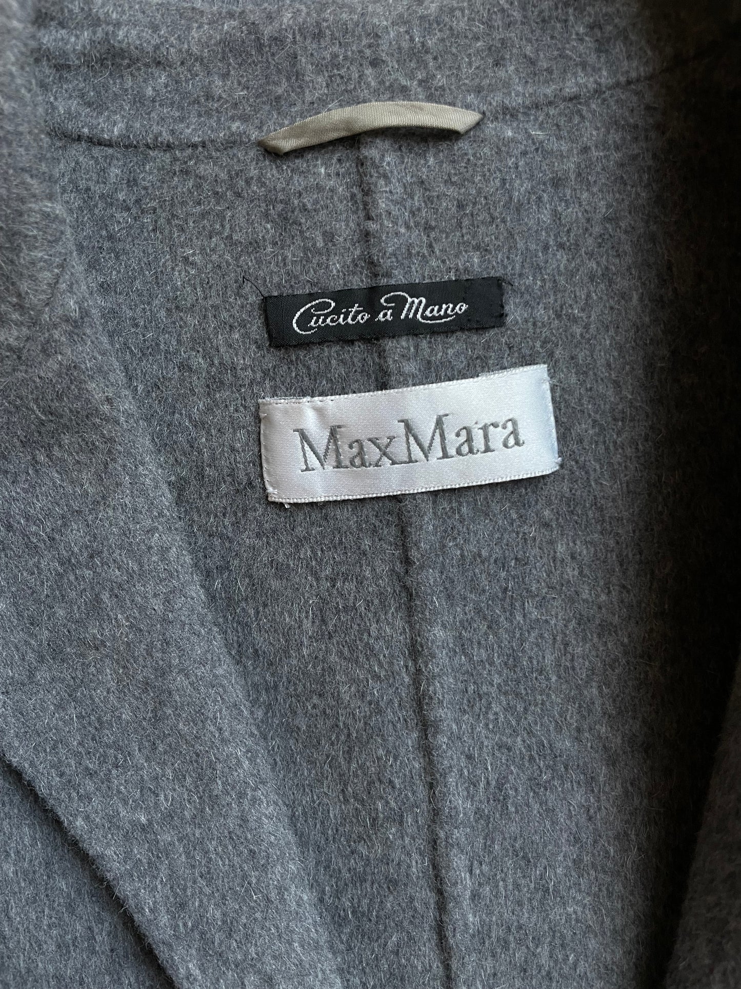 MAX MARA cappotto in drap di lana e angora doppiato