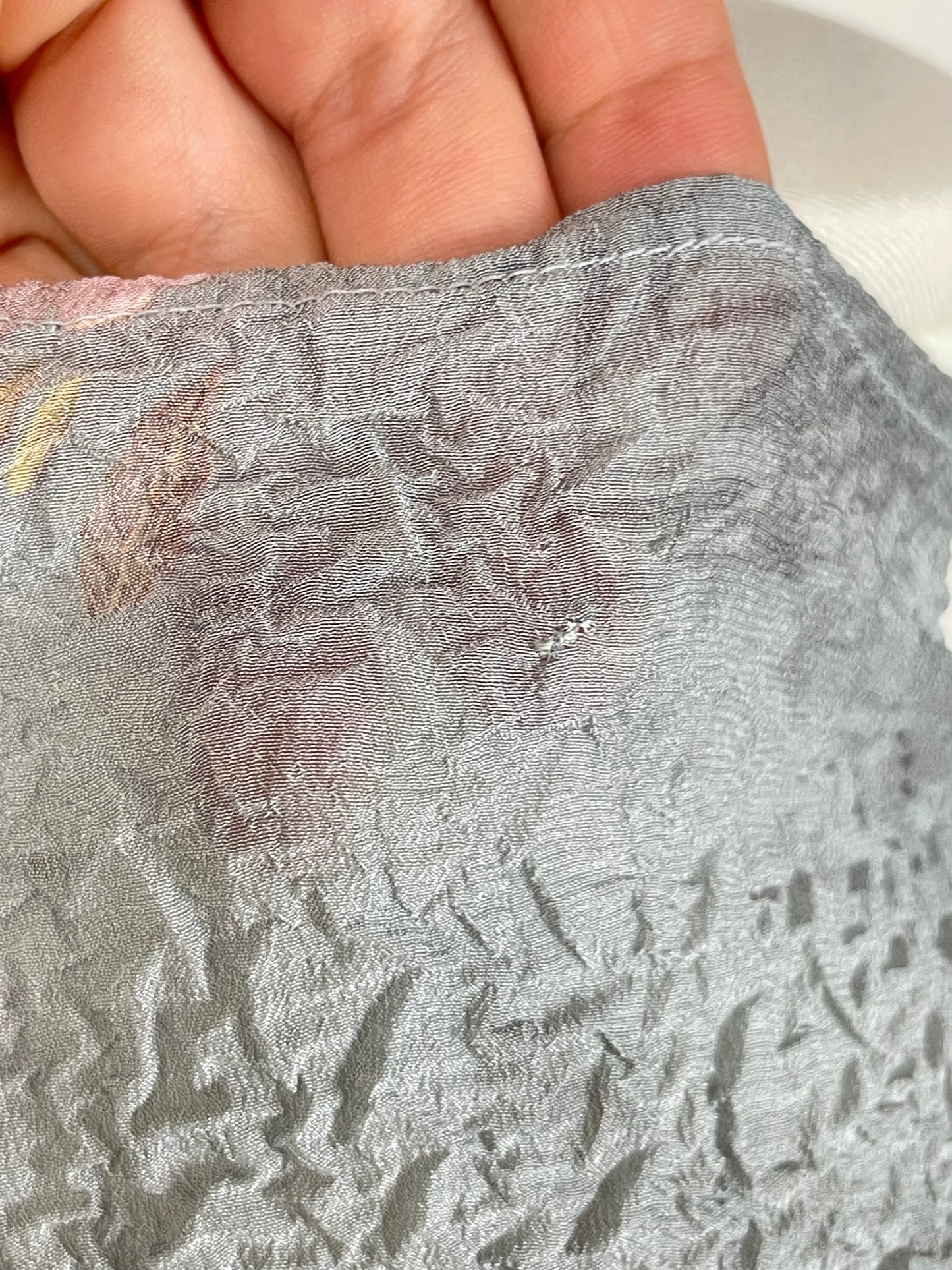 Top a fantasia in tessuto crinkle