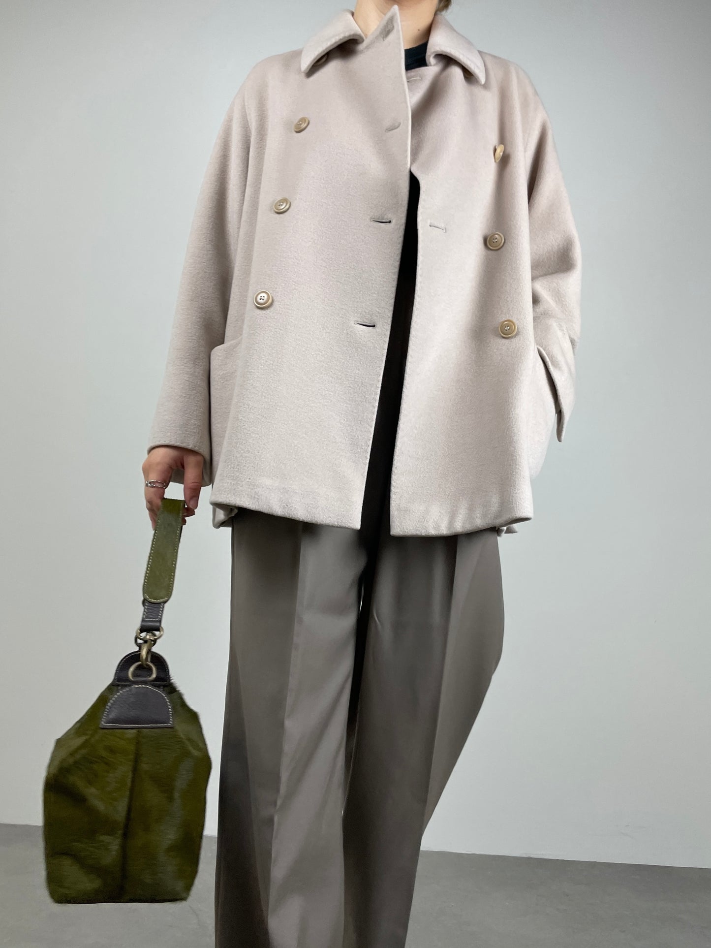 MAX MARA caban in Lana, angora e cashmere