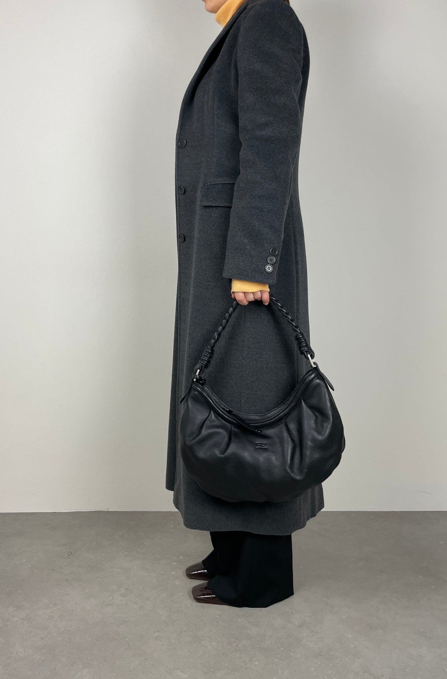 Grey wool coat