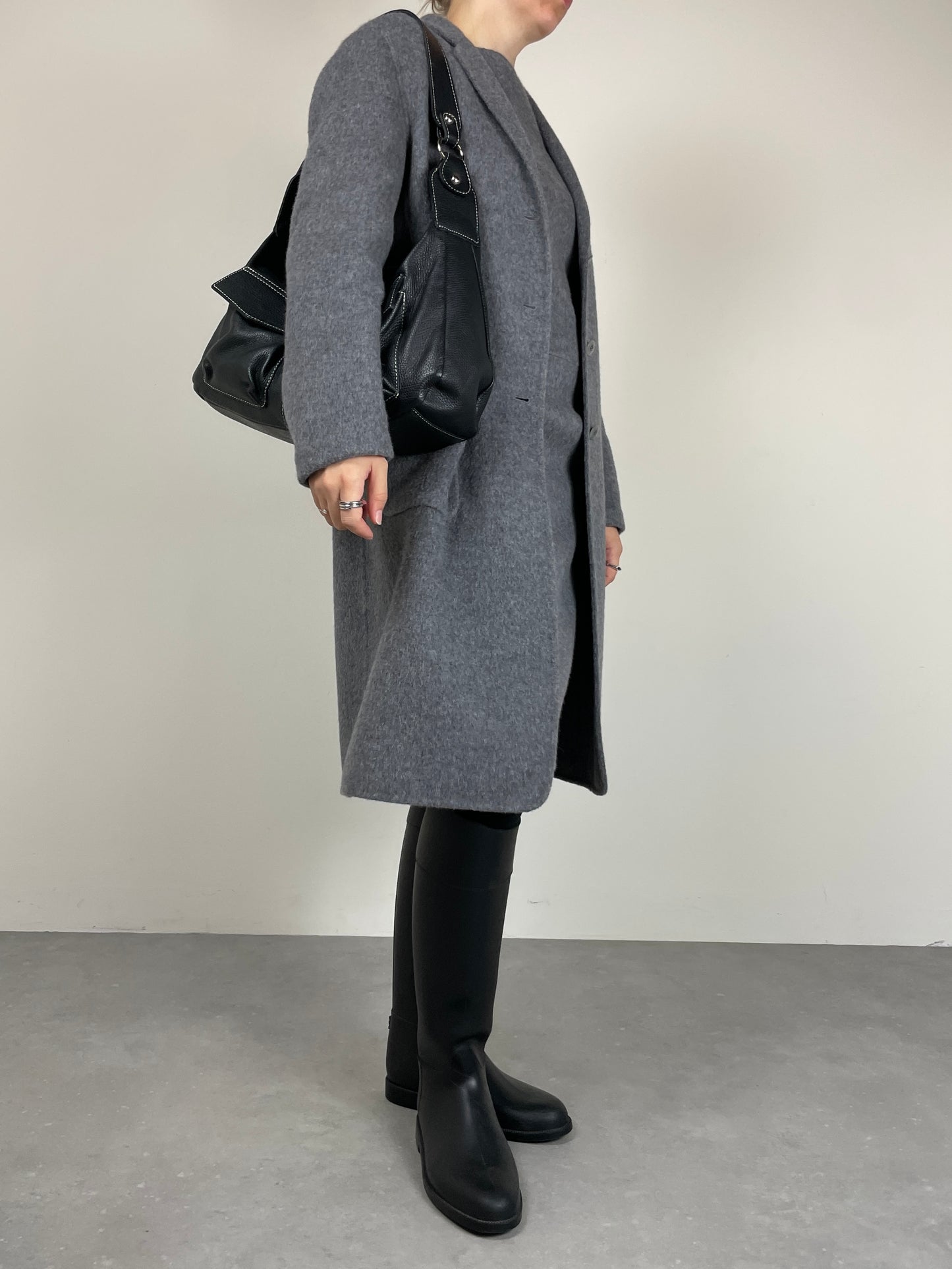 MAX MARA cappotto in drap di lana e angora doppiato
