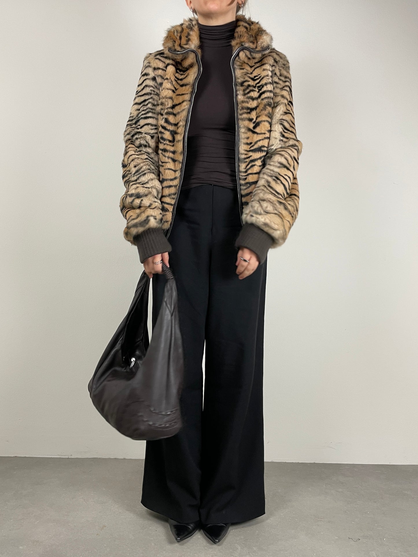 Giacca in vera pelliccia vintage di coniglio