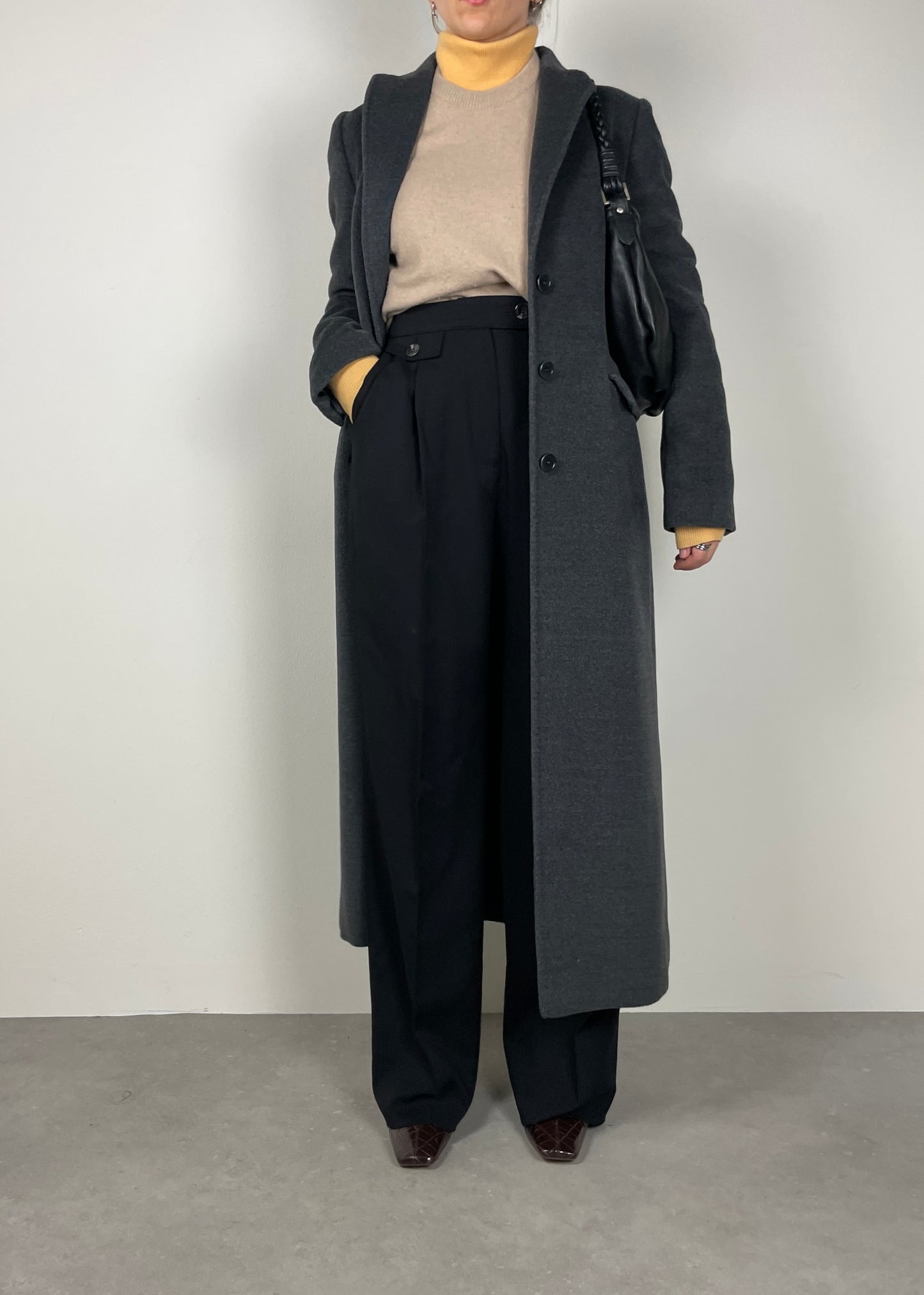 Grey wool coat
