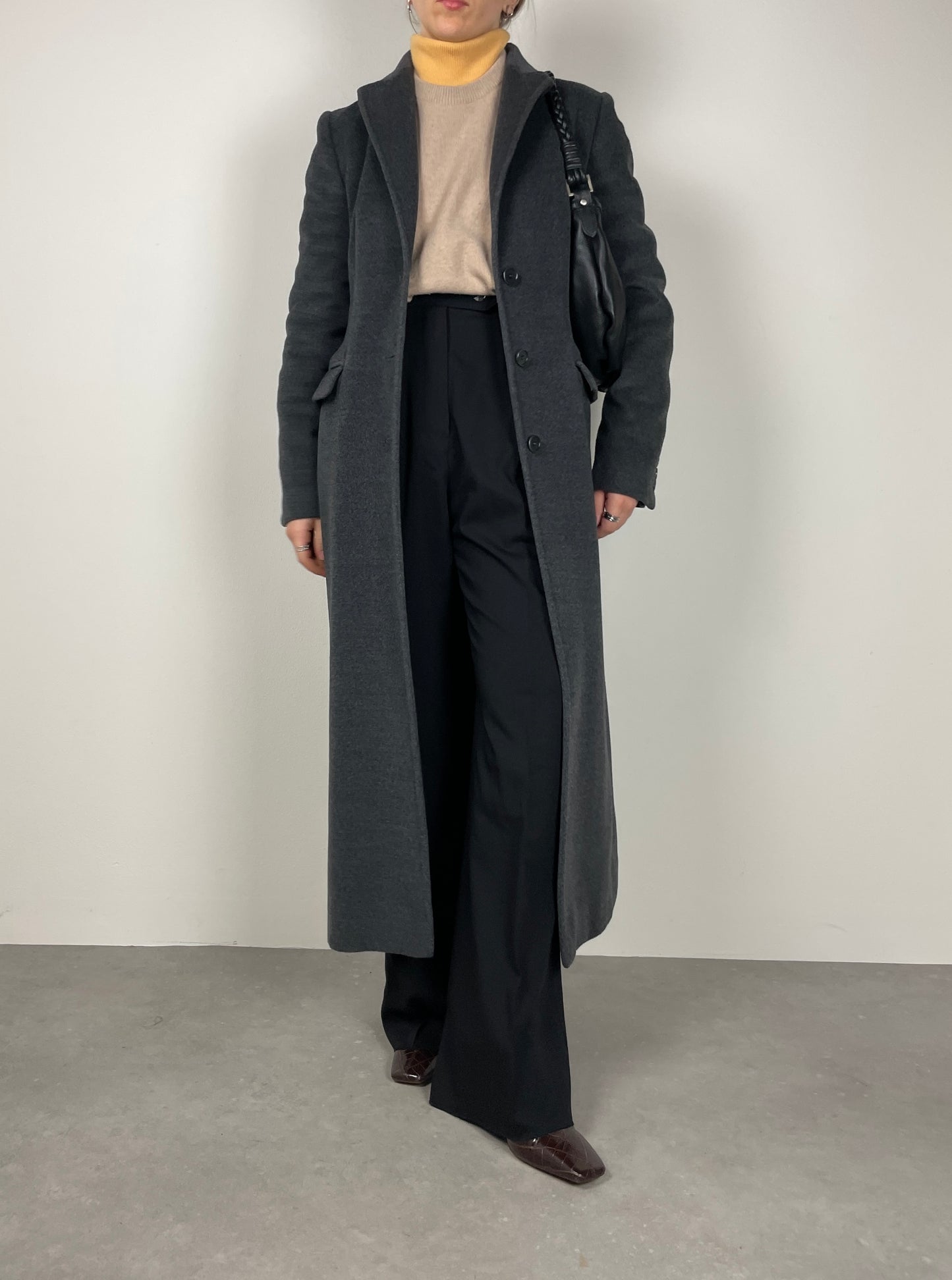 Grey wool coat