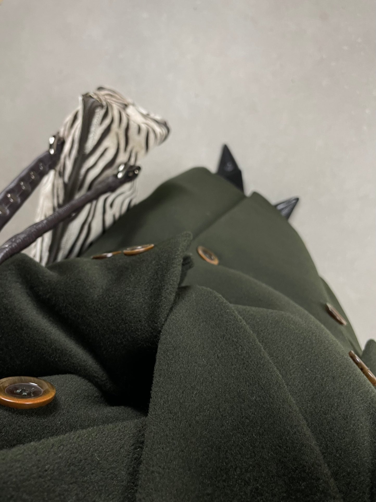 Cappotto vintage in lana verde