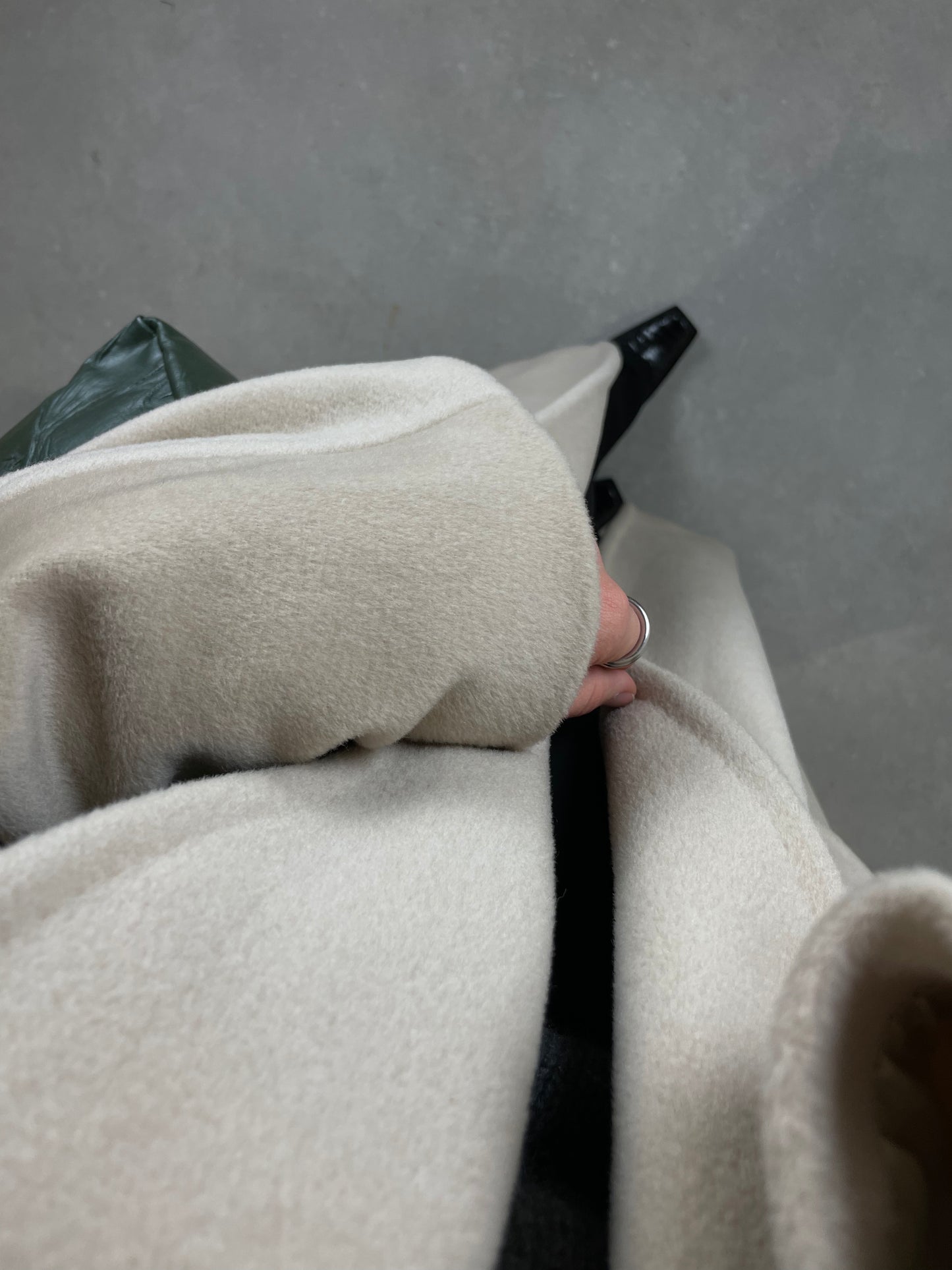 Ivory wool coat