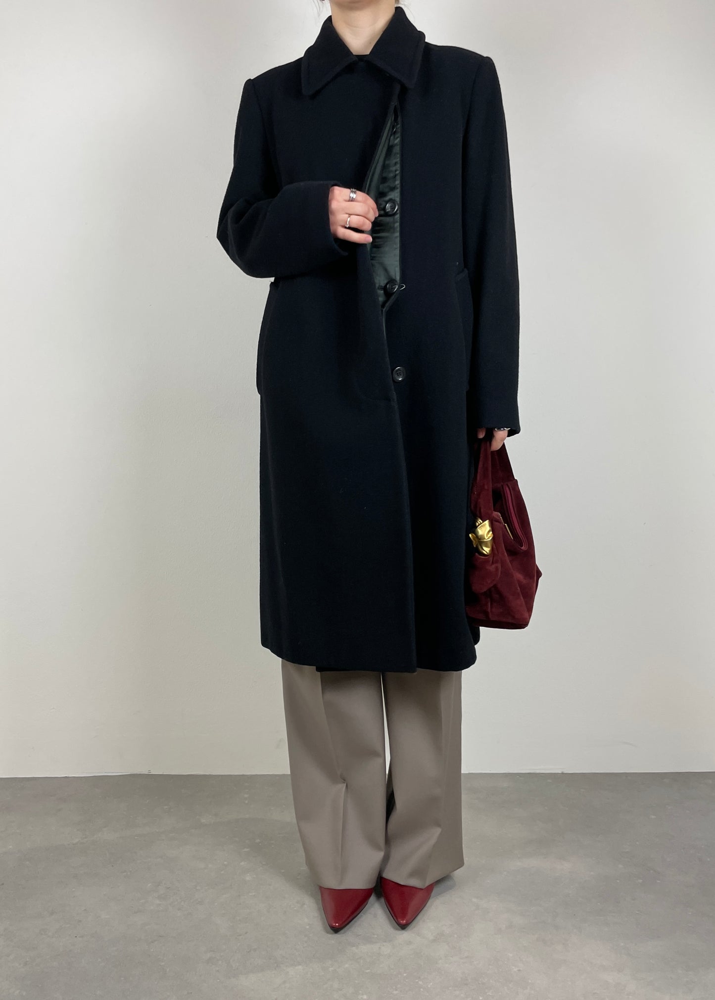 Black wool coat