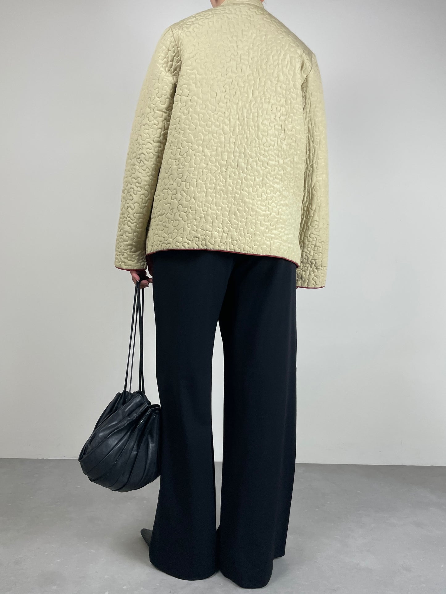 Piumino vintage in seta e cotone double face
